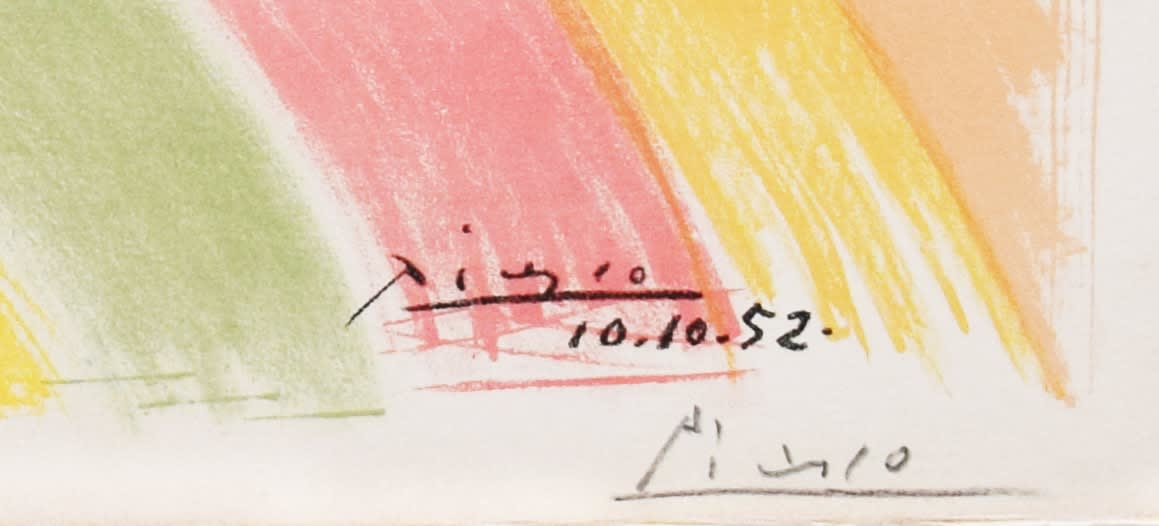 PABLO PICASSO, Flying Dove (with Rainbow) | La Colombe Volante (à l'arc-en-ciel), 1952