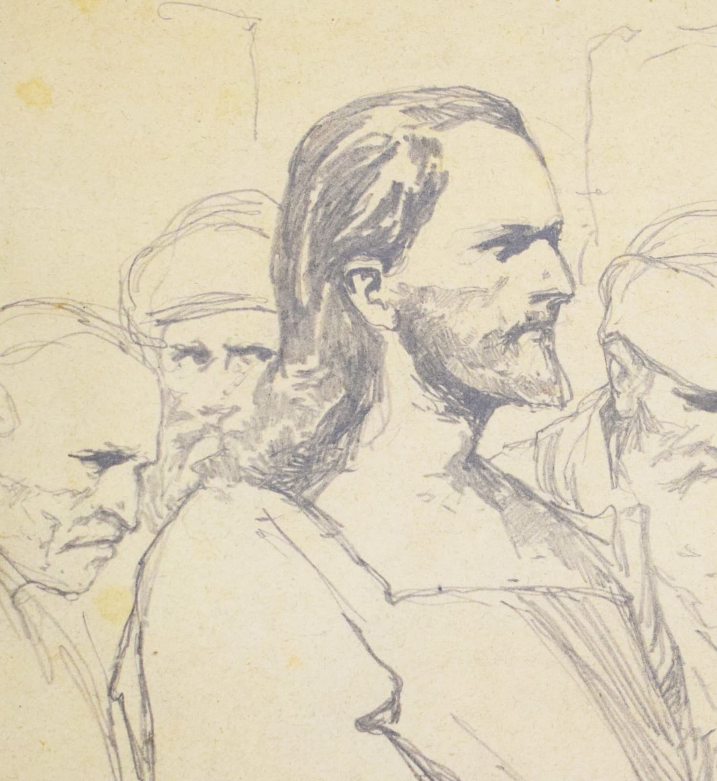 MIHÁLY VON MUNKÁCSY, Study for Christ before Pilate (X)