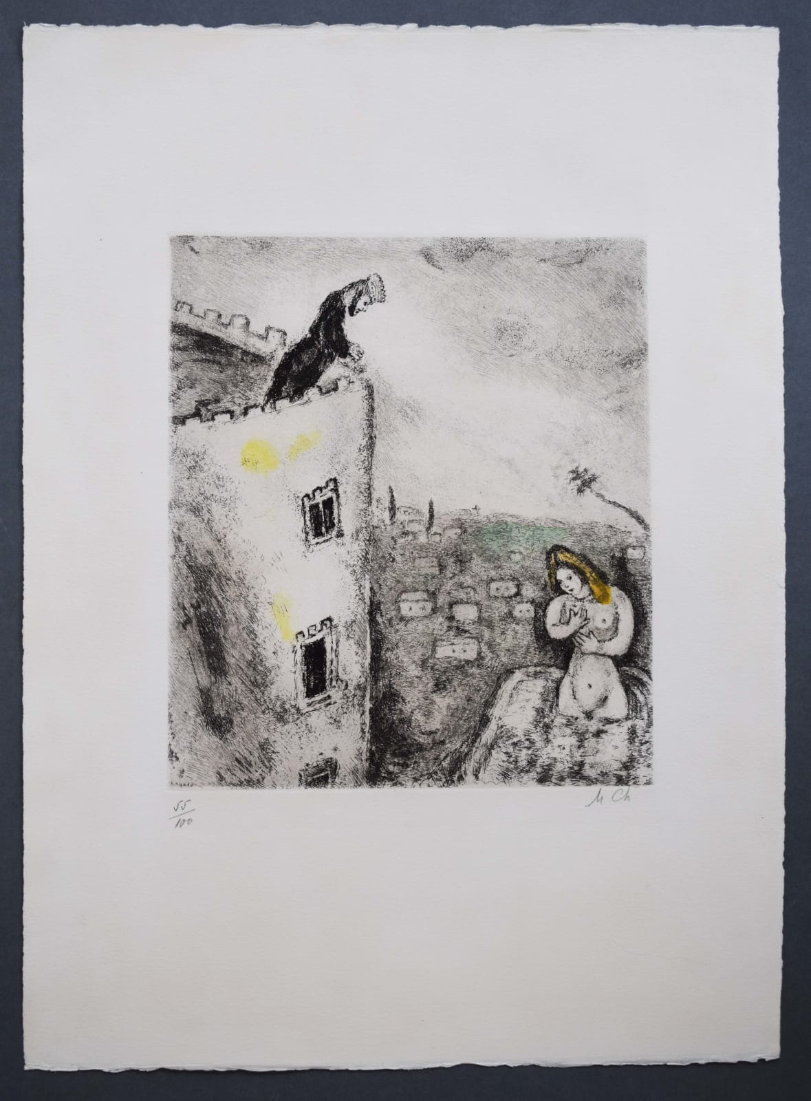 MARC CHAGALL, David and Bathsheba, from: The Bible, 1956