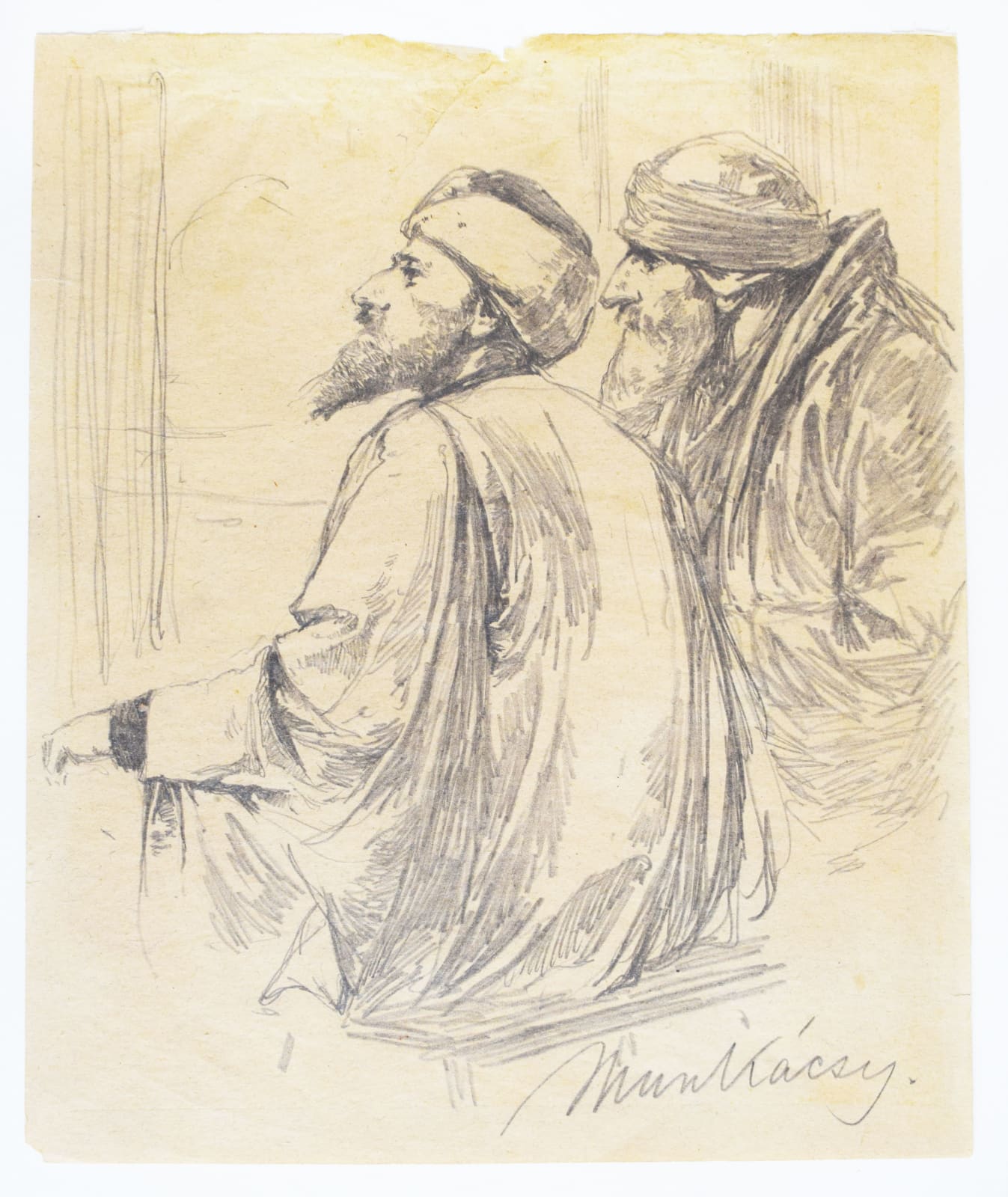 MIHÁLY VON MUNKÁCSY, Study for Christ before Pilate (V)
