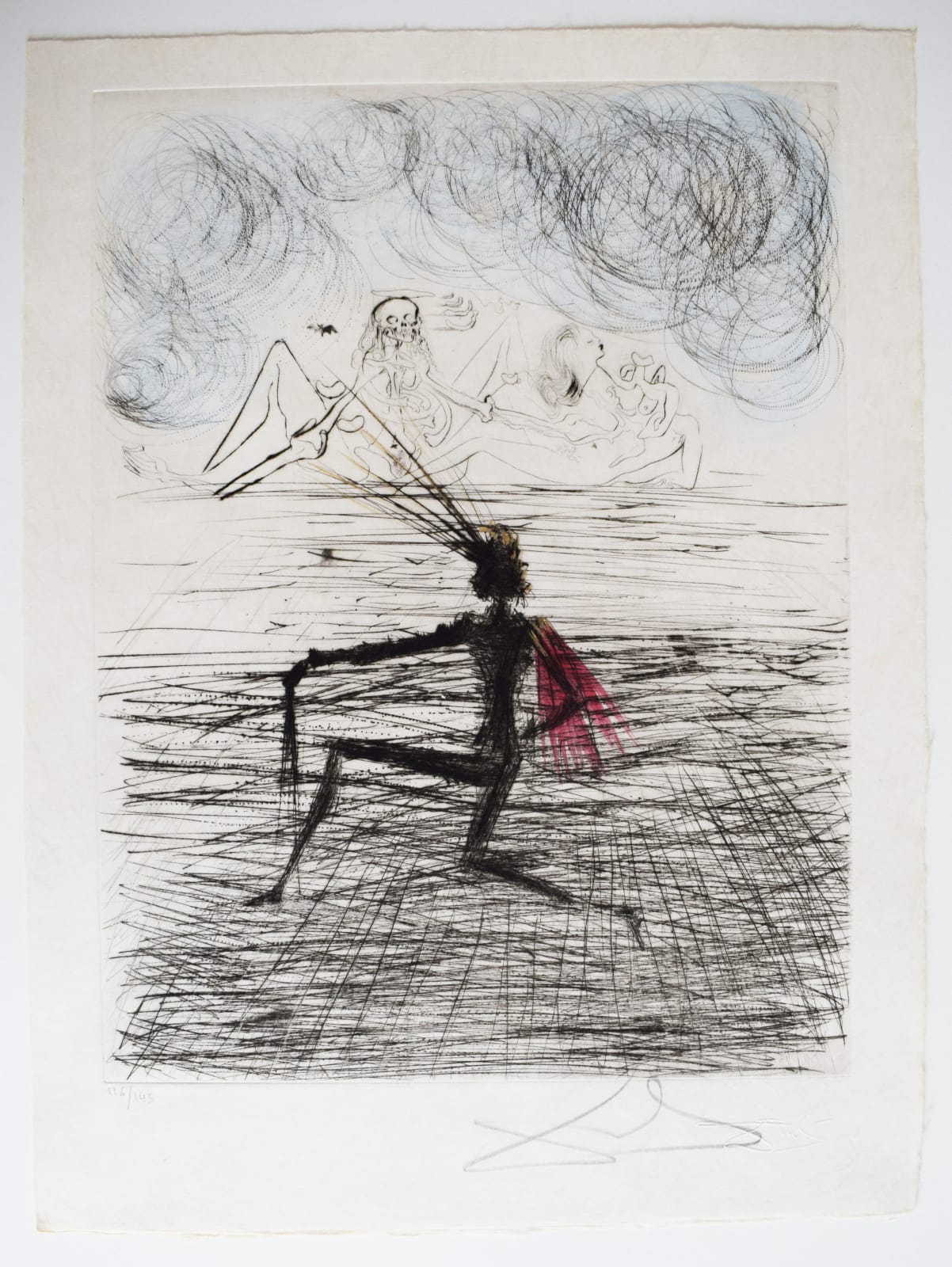 SALVADOR DALÍ, Kneeling Knight, from: Faust (Walpurgis Night), 1968/69