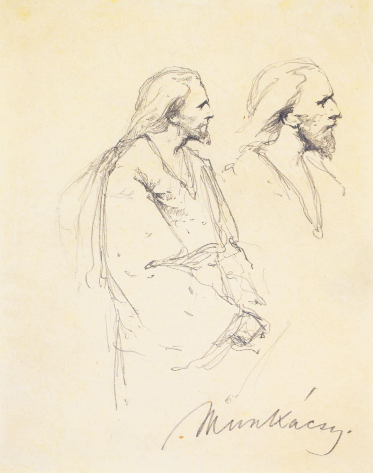 MIHÁLY VON MUNKÁCSY, Study for Christ before Pilate (VI)