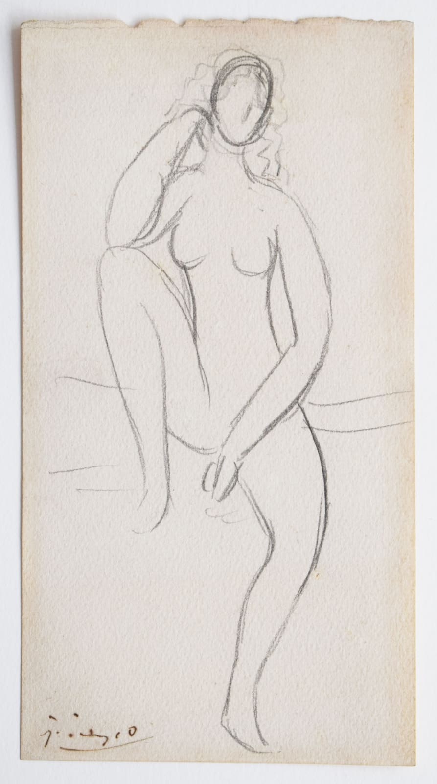 PABLO PICASSO, Seated Nude | Nu assis, circa 1922