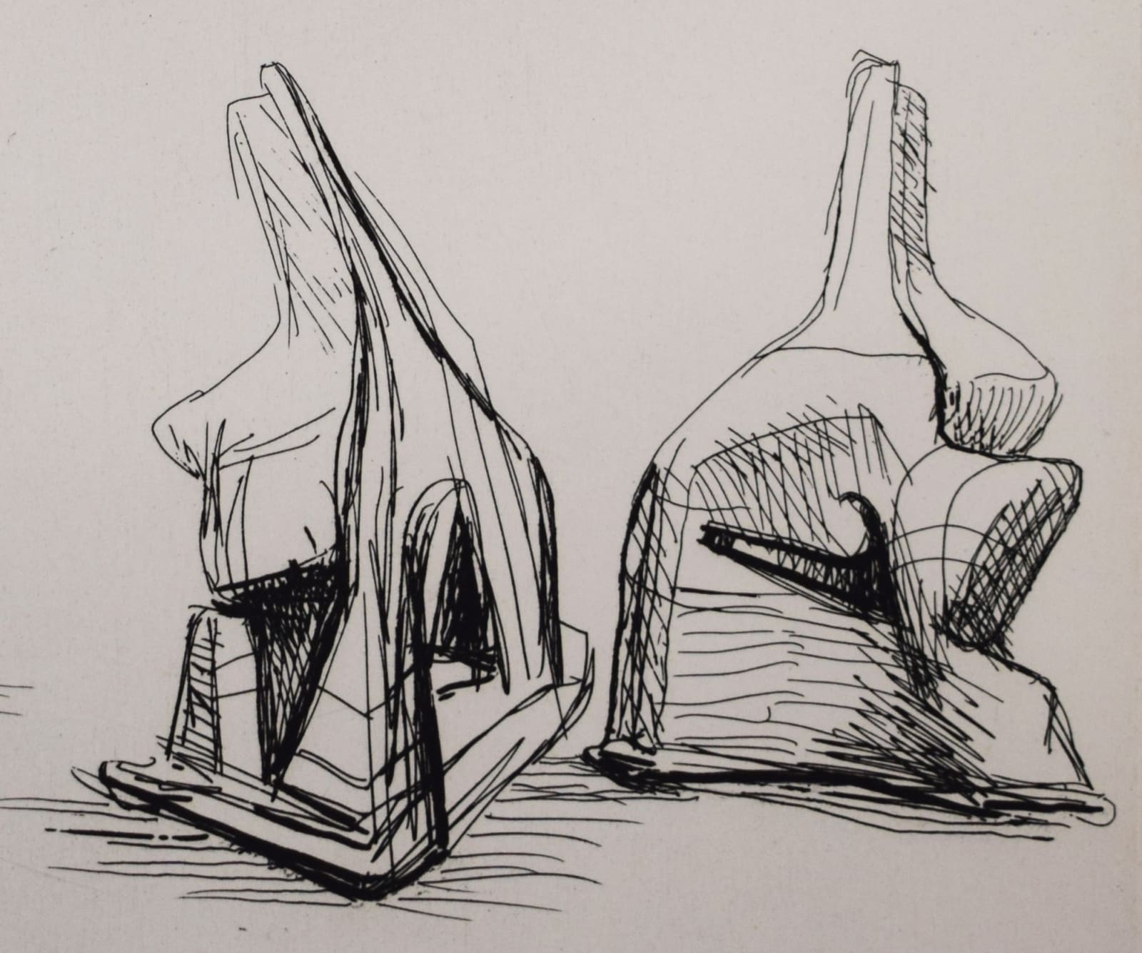 HENRY MOORE, Studies for Head and Shoulders Sculpture, 1967/1968