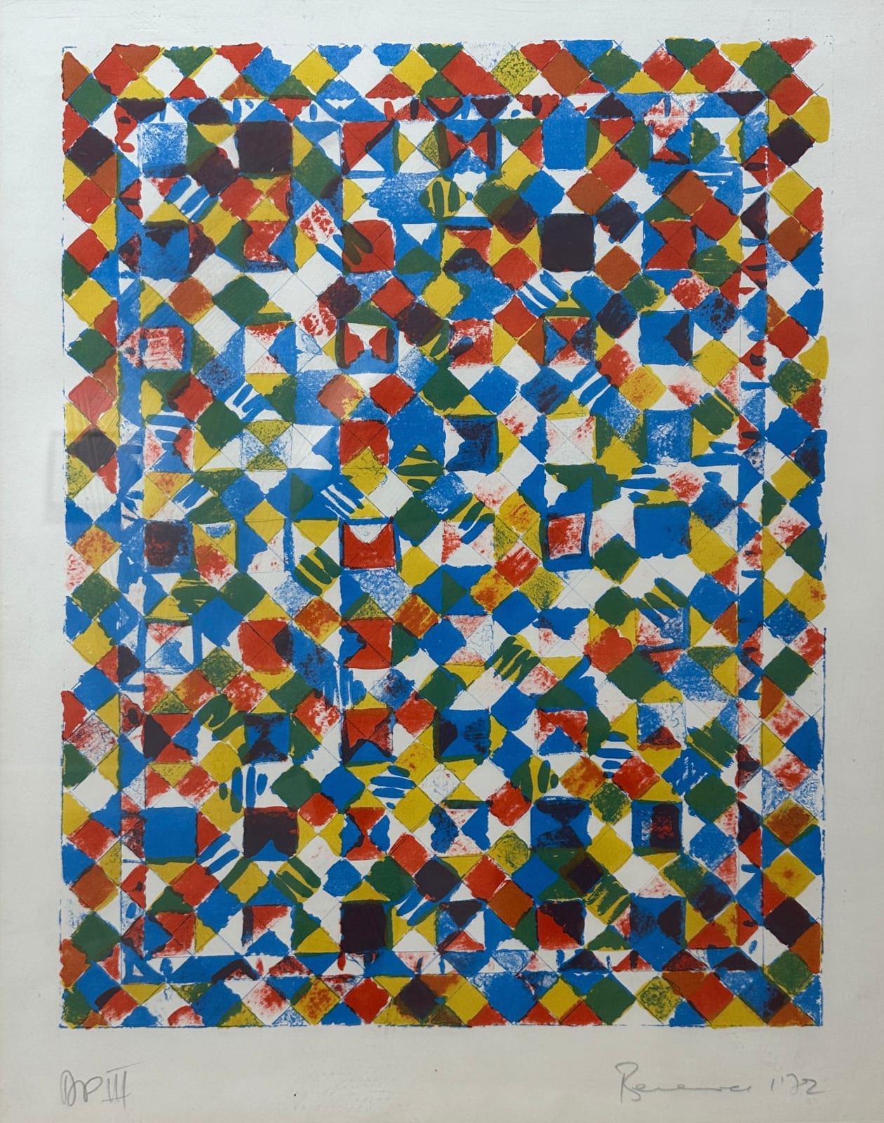 Berenice Sydney, Squares - Blue and Red, c. 1972