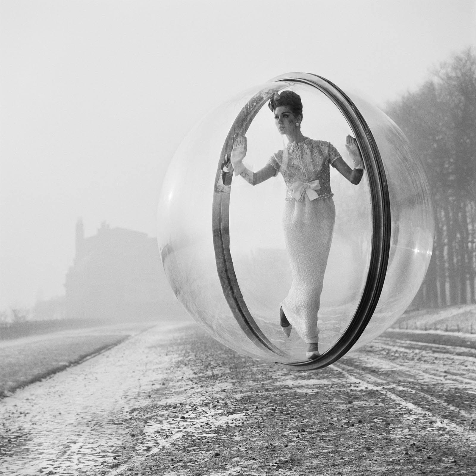 Melvin Sokolsky Harper's Bazaar bubble series photograph sold here Gilman Contemporary Sun Valley art gallery