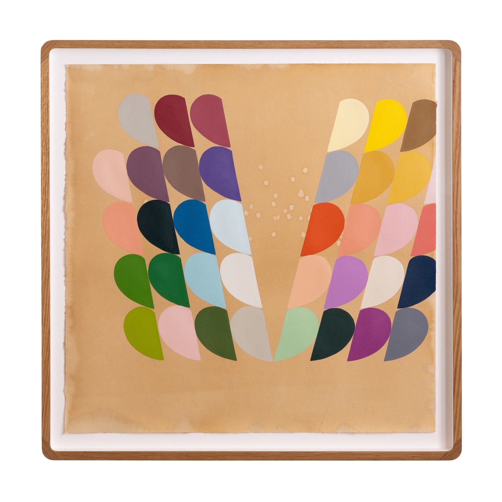 Kelly Ording colorful half circle patterns repetitive forms available Gilman Contemporary