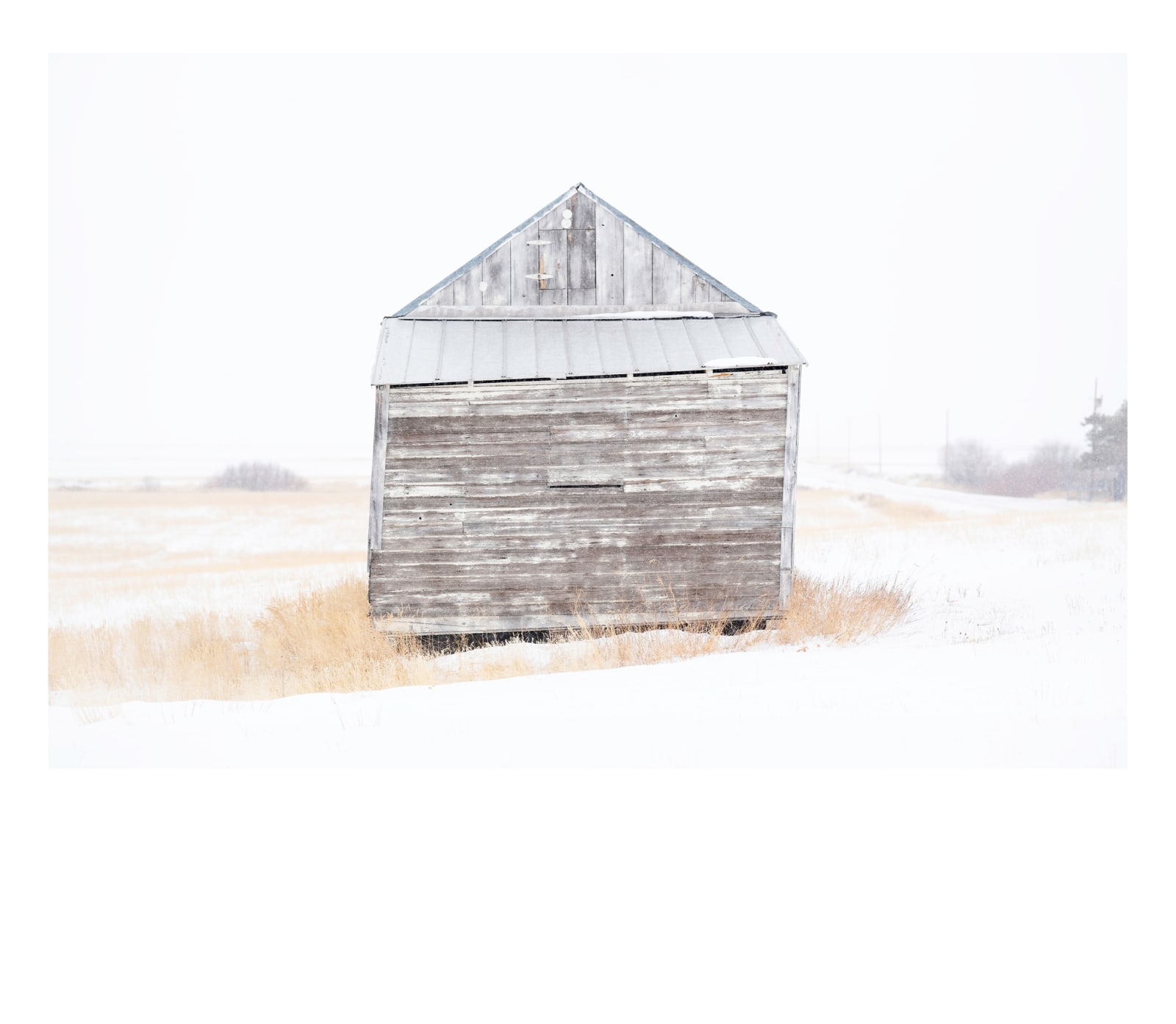 barn in snow in Idaho