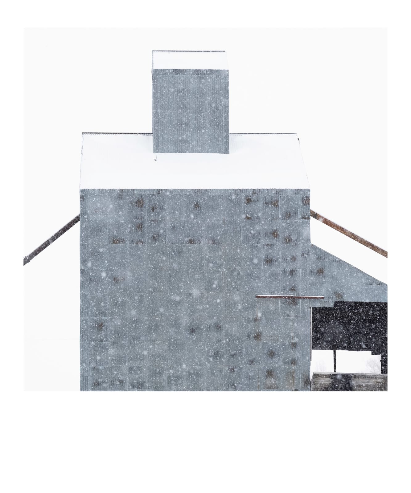 minimalist photograph grain elevator