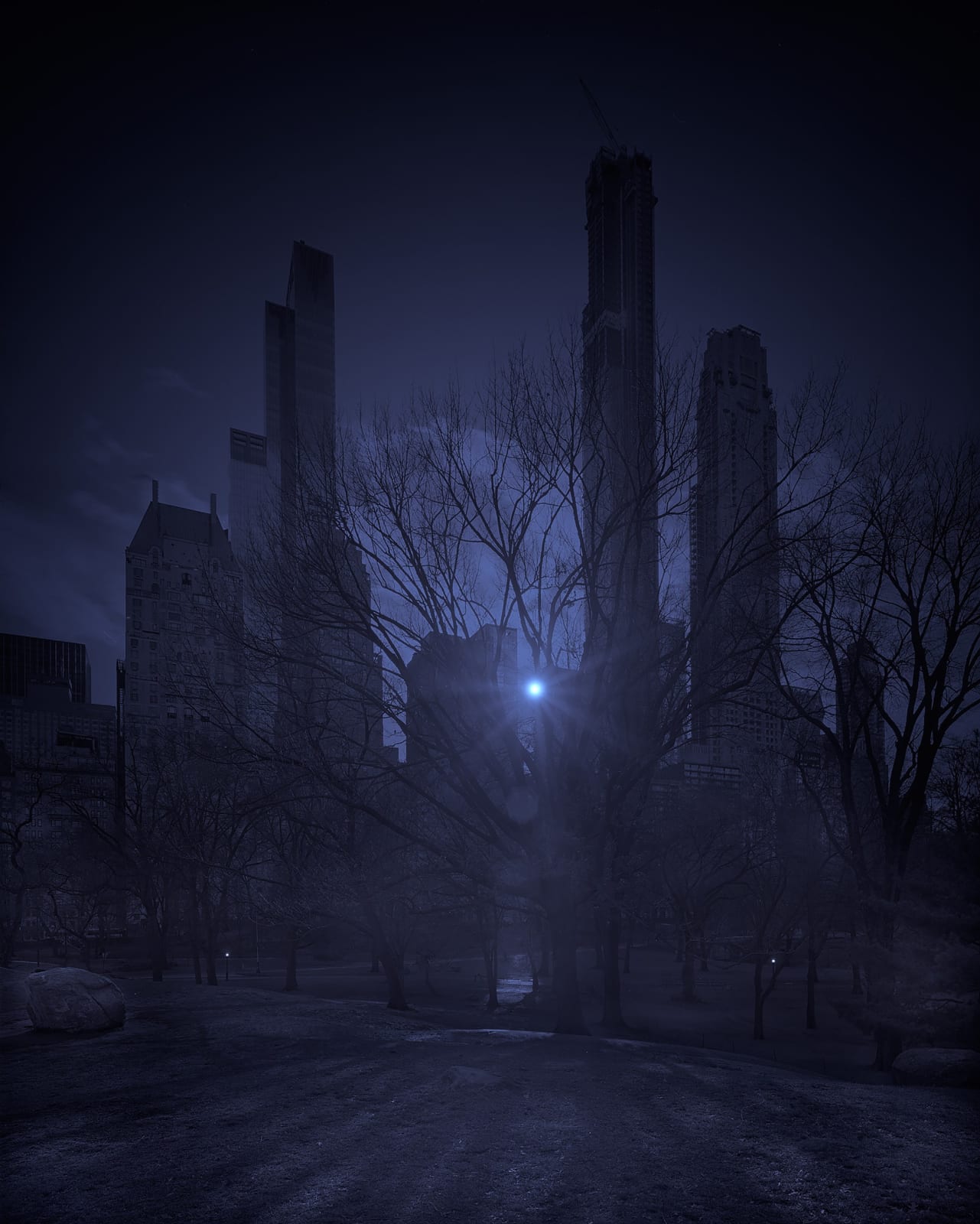 sun down photo in central park by Michael massaia