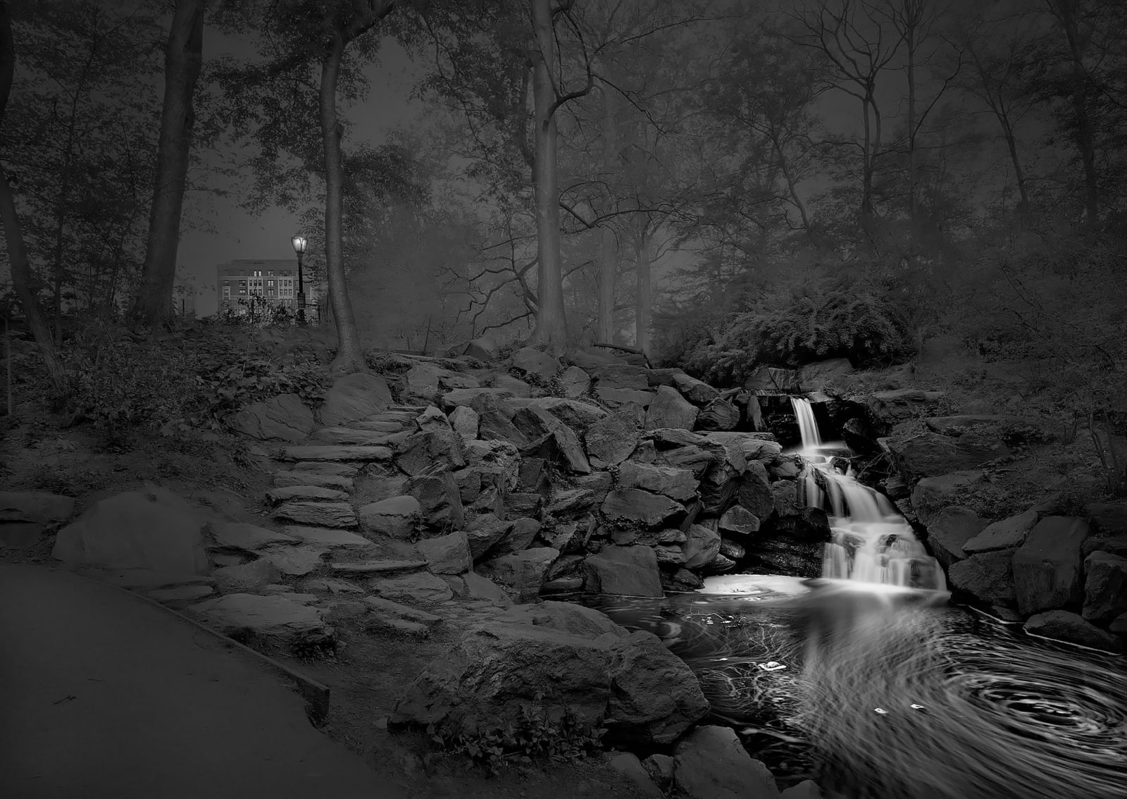 waterfall photo by Michael massaia in central parl