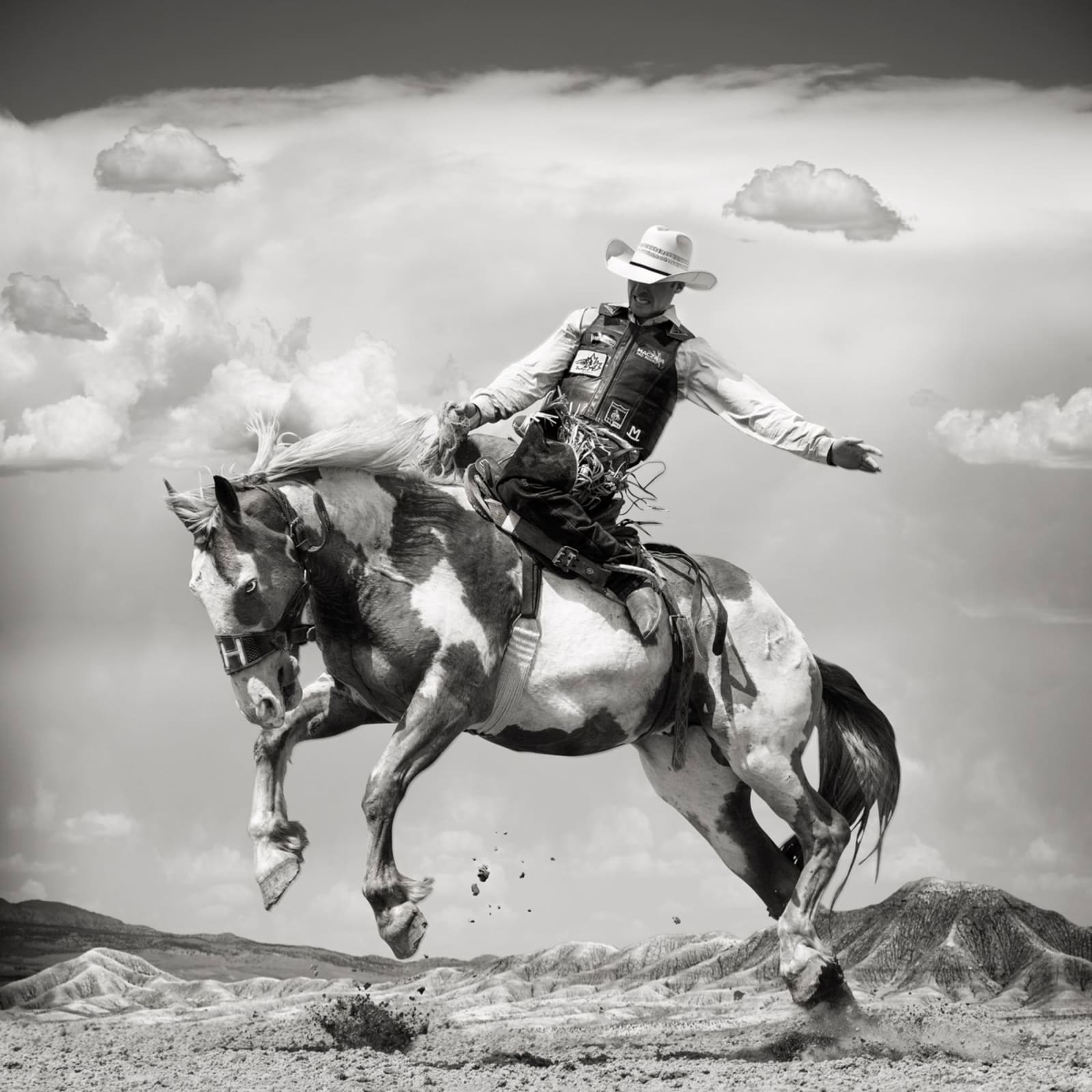 rodeo black and white photograph Wrubel