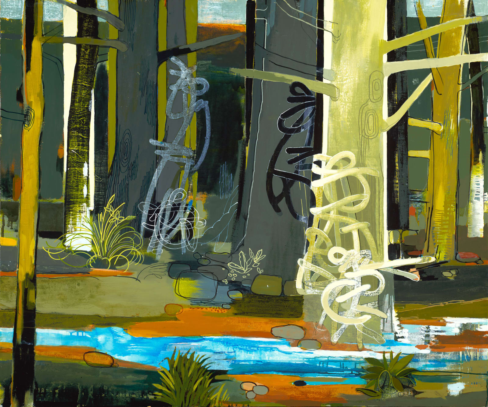 abstract outdoor painting by Frances McCormack