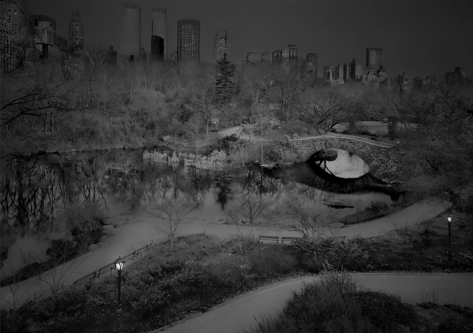 time lapse photo by michael massaia of bridge in central park