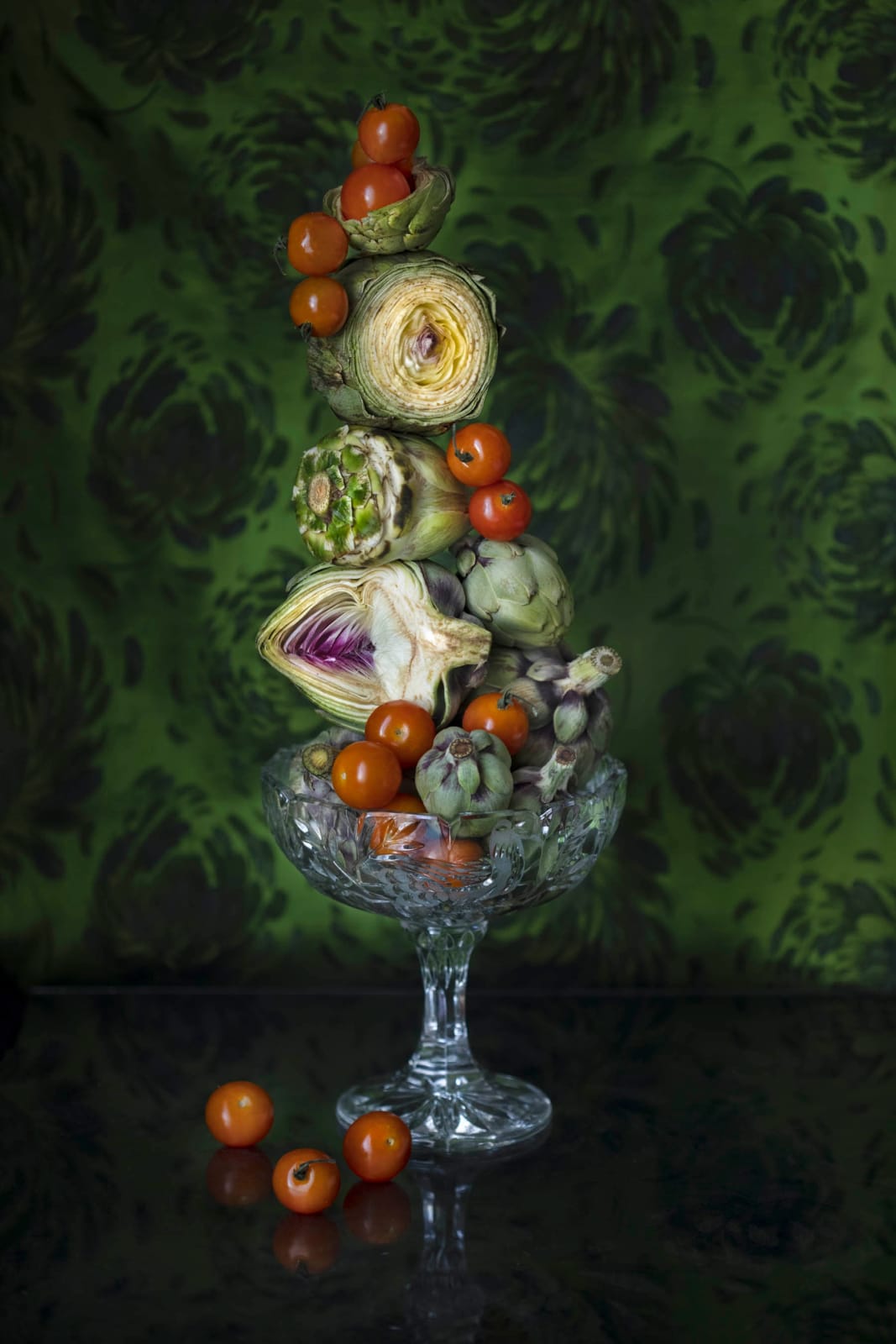 rjp terlizzi photo artichokes tomatoes stacked high bowl
