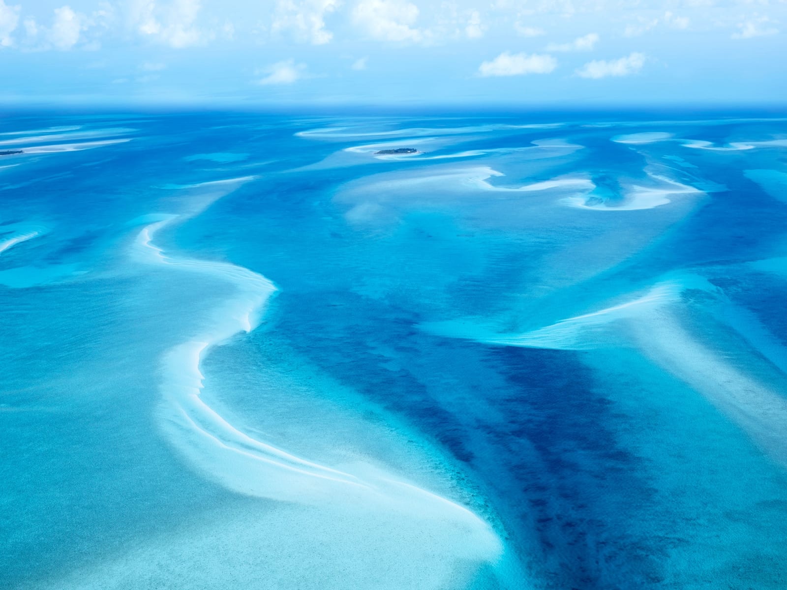 sandbars in the Bahamas