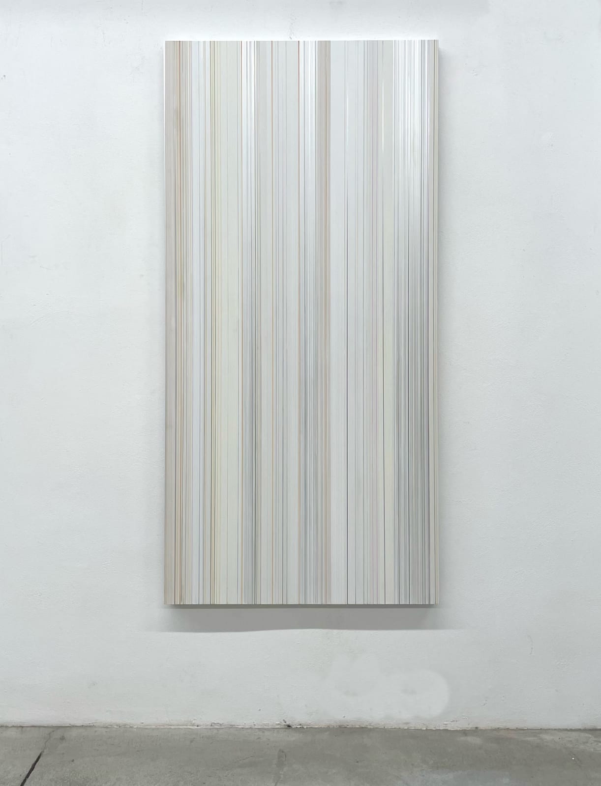 Marco Casentini white lines acrylic on aluminum