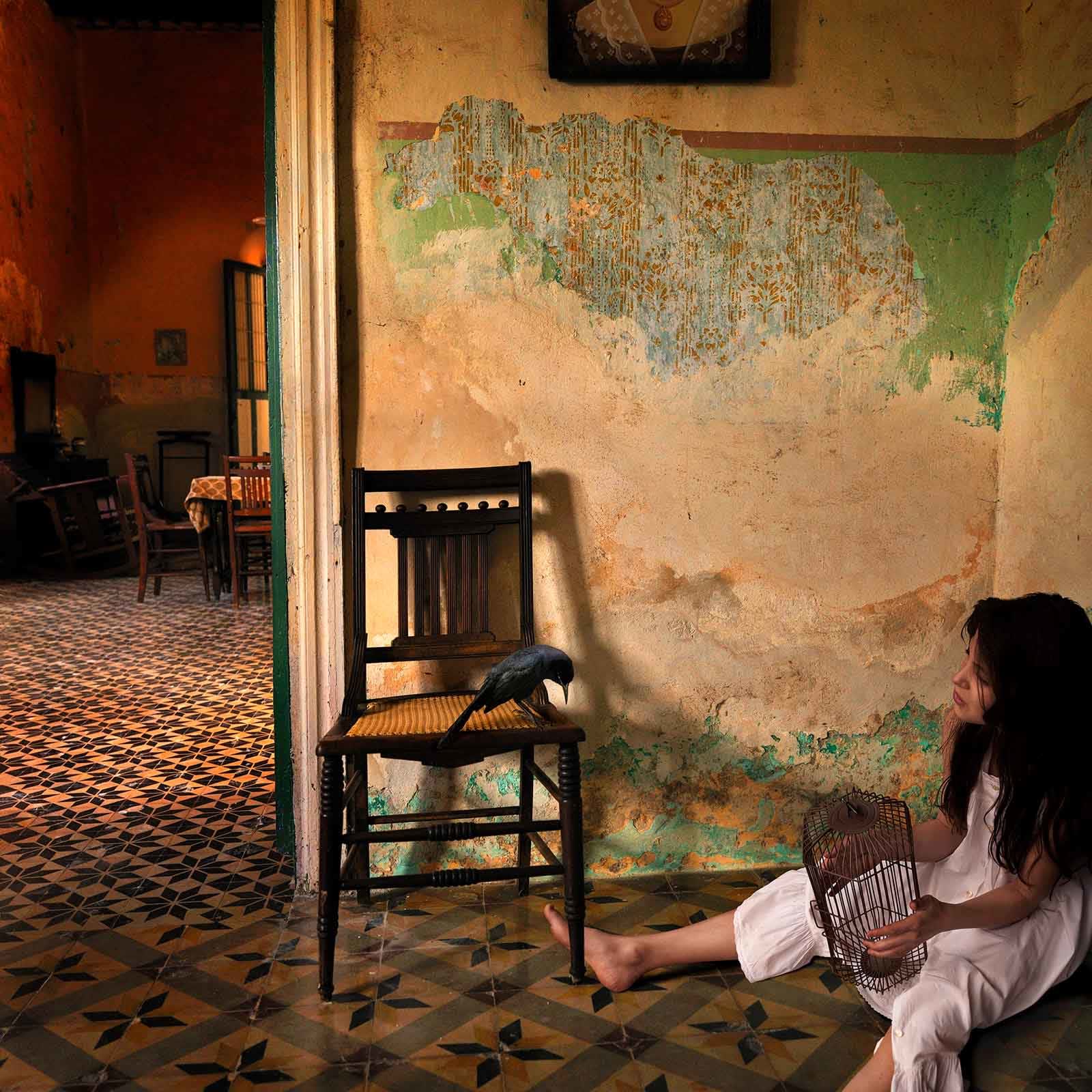Caging the songbird photograph Tom Chambers buy original prints here Gilman Contemporary Sun Valley art gallery Idaho