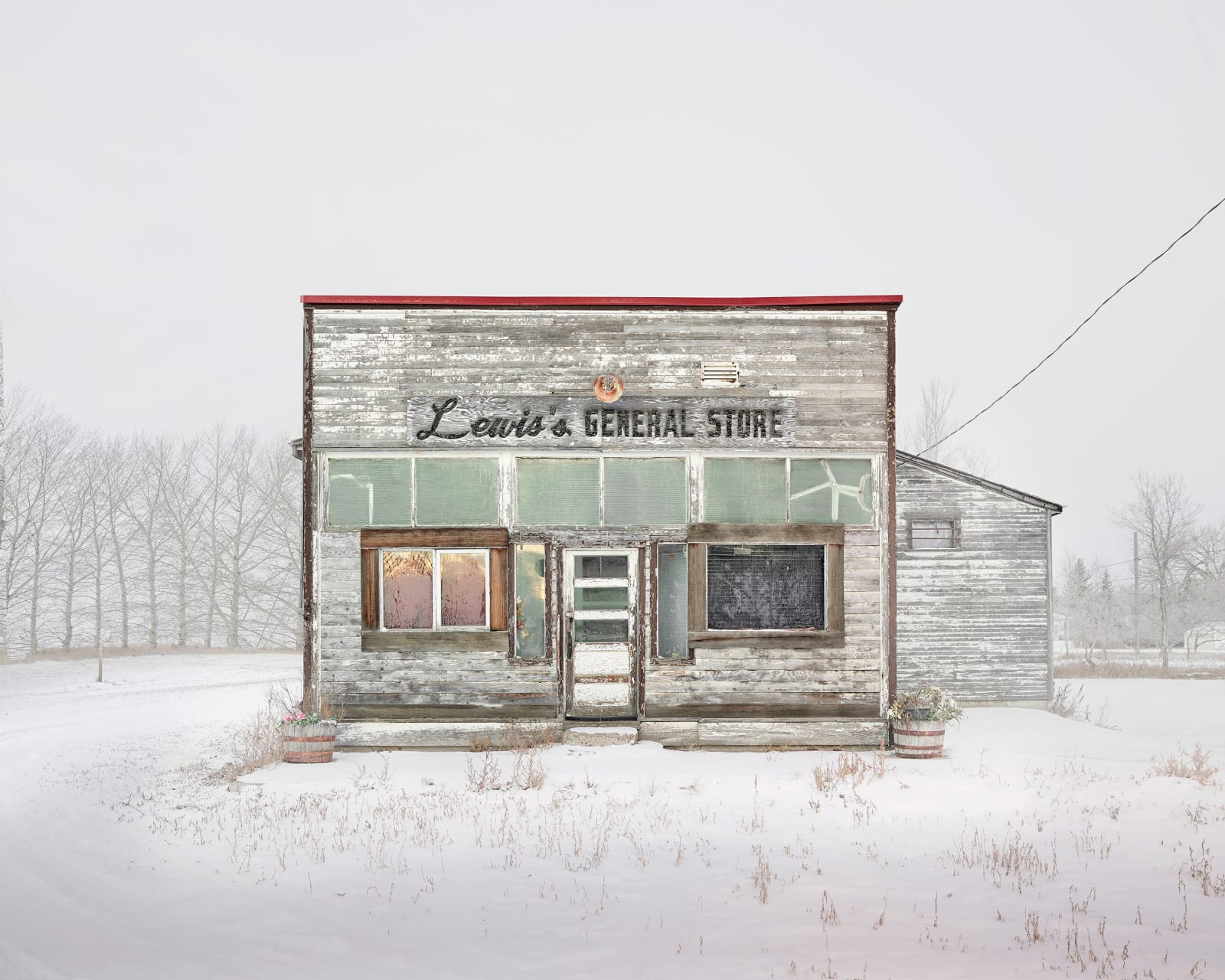 photograph general store in snow