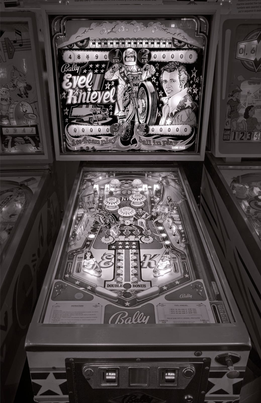 michael massaia photograph of evel knievel pinball