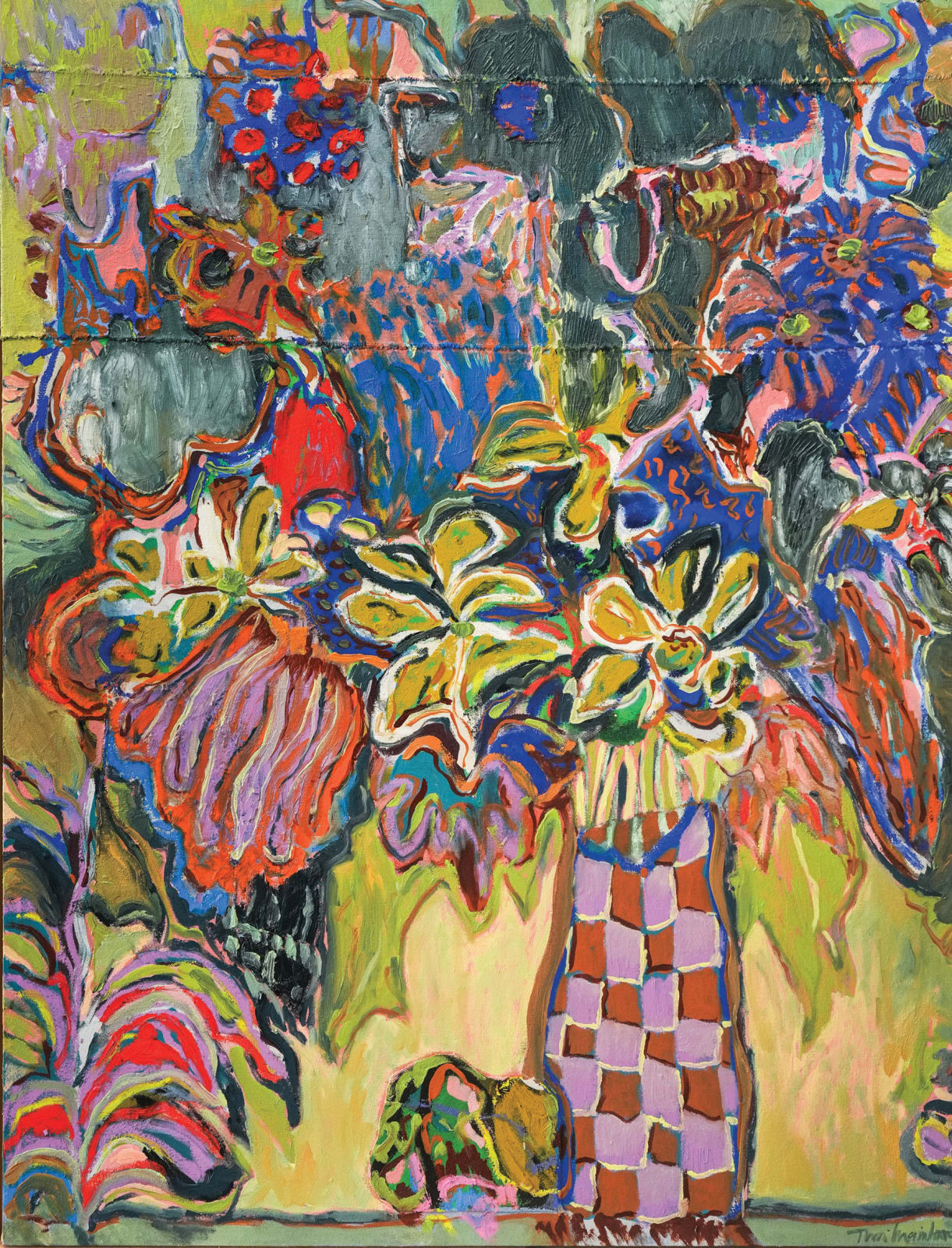 thai mainhard botanical painting loose abstraction