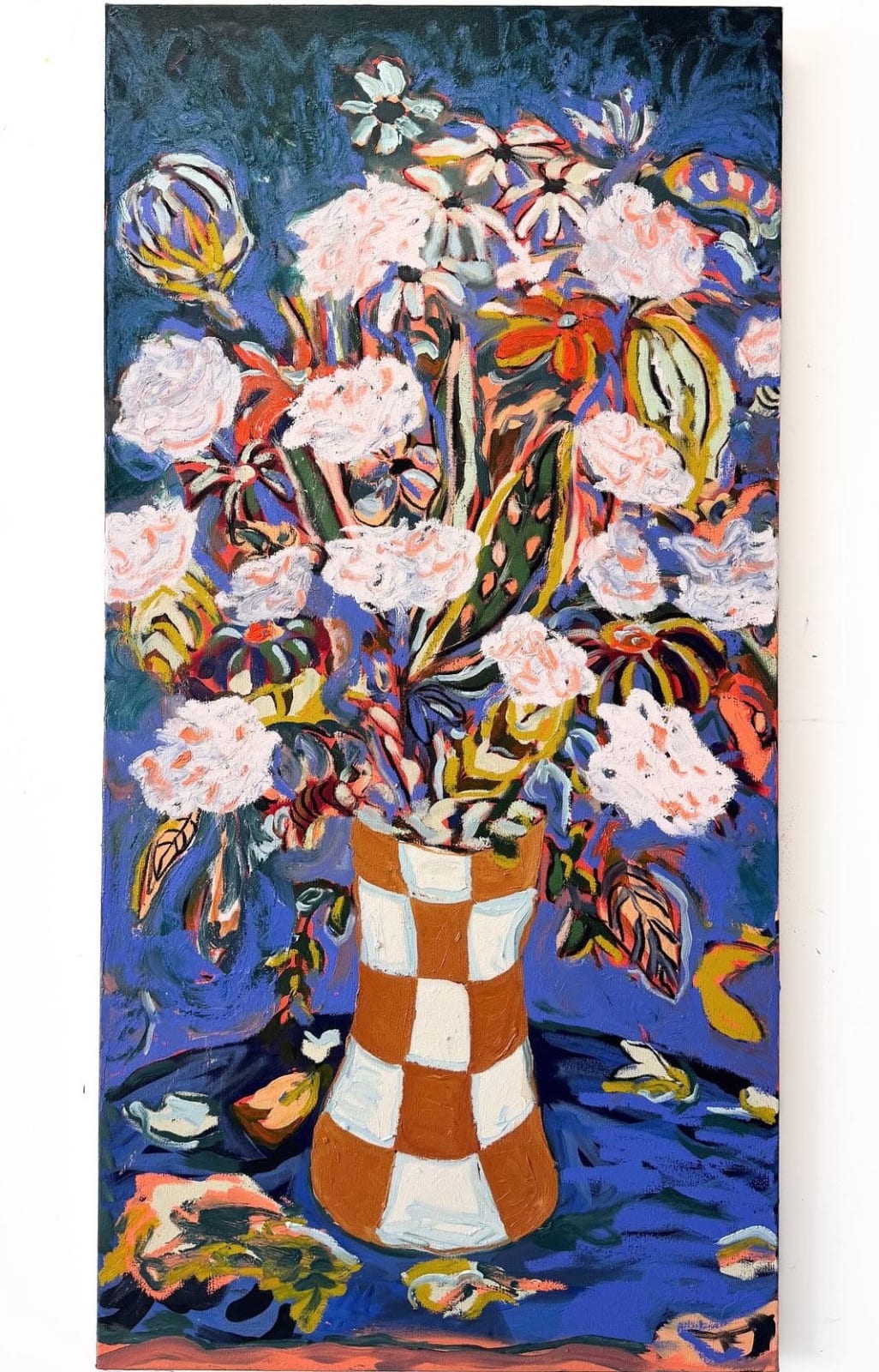 Thai Mainhard Expressionist still life flowers in vase purchase at Gilman Contemporary