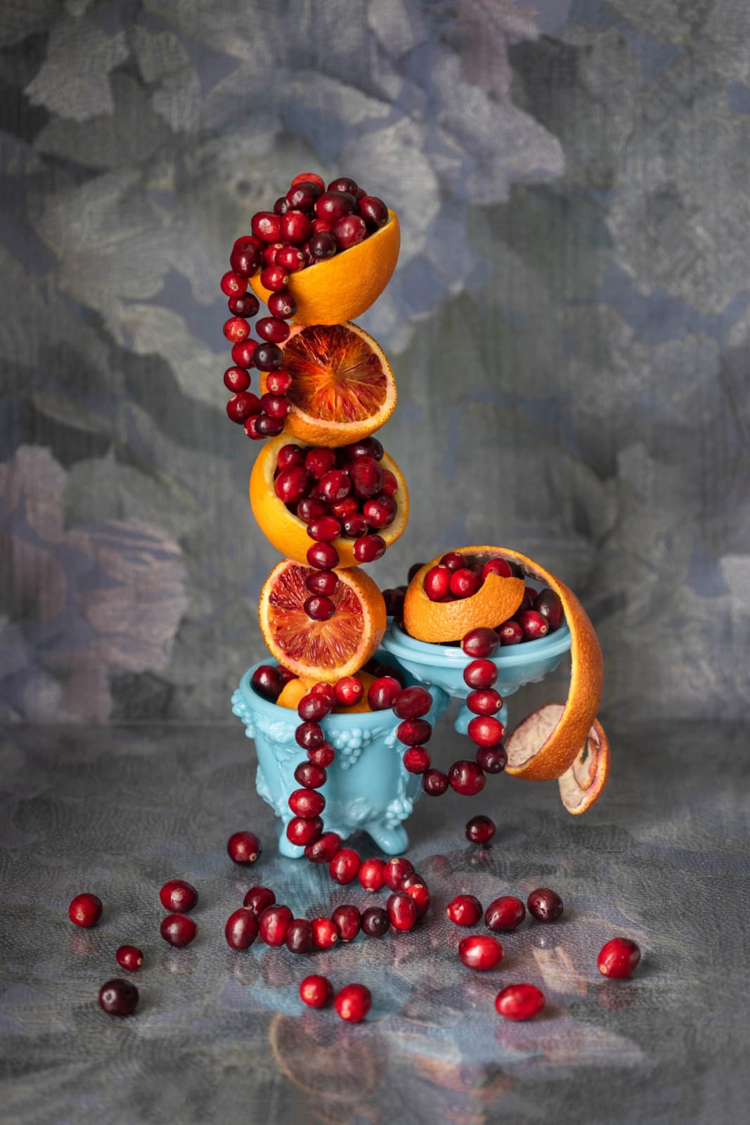 jp terlizzi photo of balancing hanging fruit from bowl