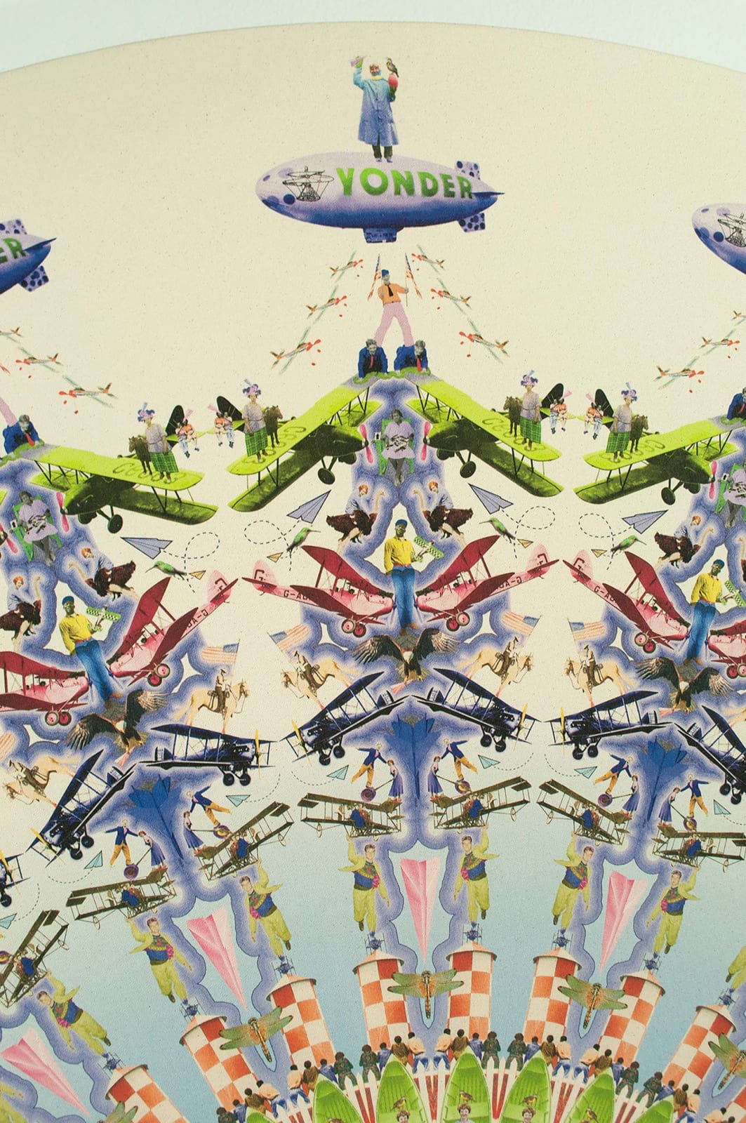 detail of dana hart-stone's painting of planes and history of flying