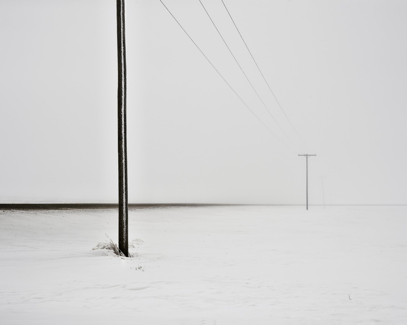 Saskatchewan road in snow photograph