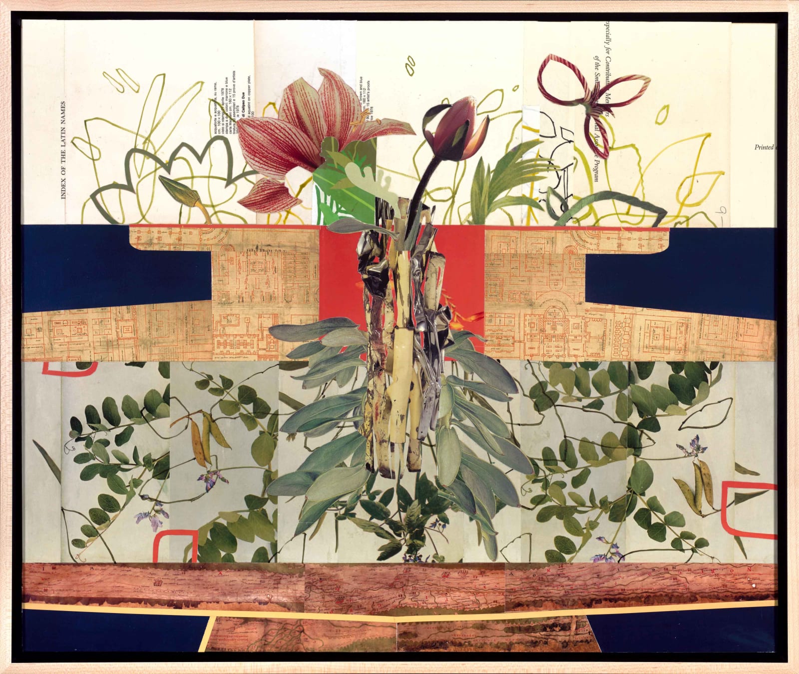 Frances McCormack botanical collage view at Gilman Contemporary
