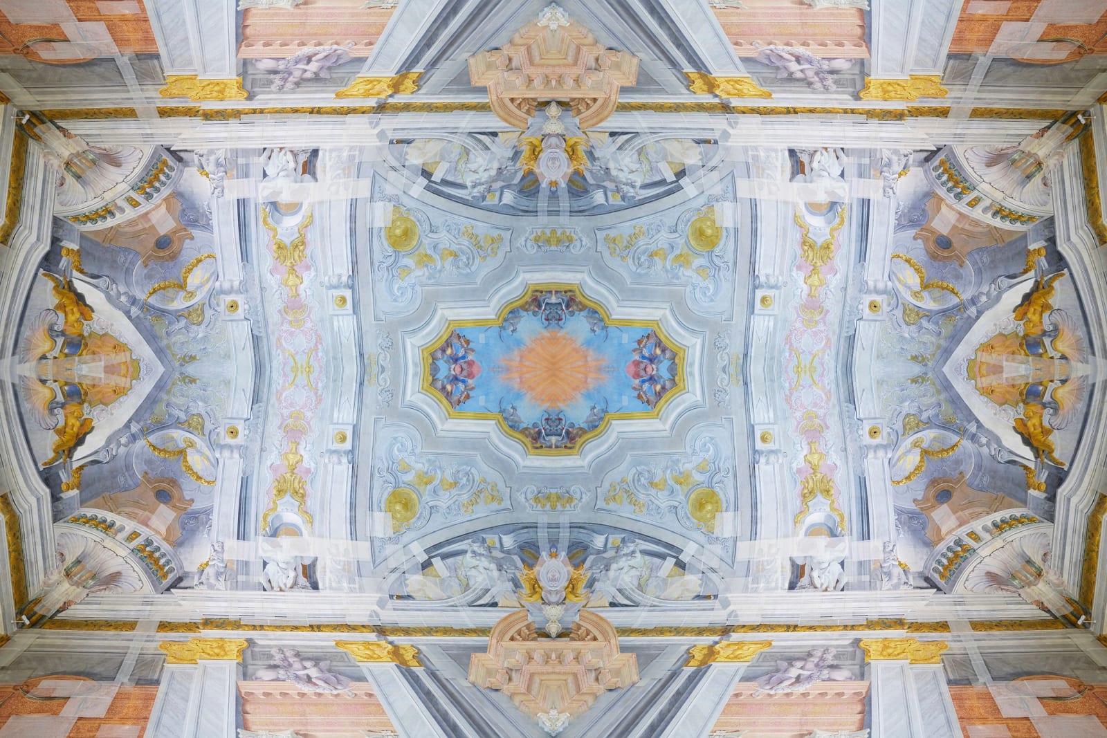 italian palace ceiling photo by Laurie Victor Kay