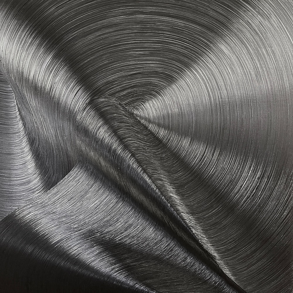 black oil swirls of paint on canvas by james austin murrary