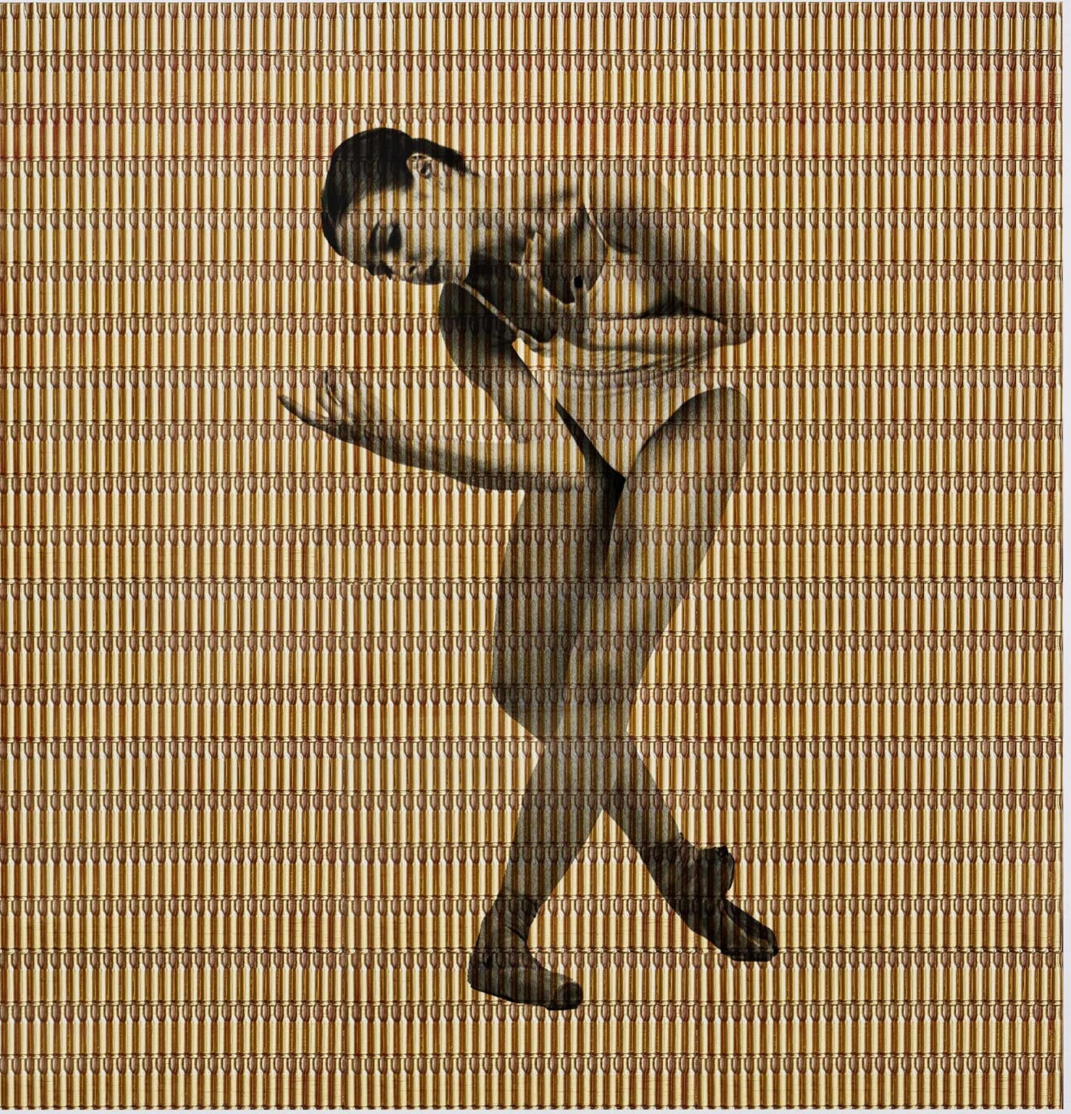 Felipe Jacome photograph ukranian ballet dancer printed on bullet casings purchase at Gilman Contemporary