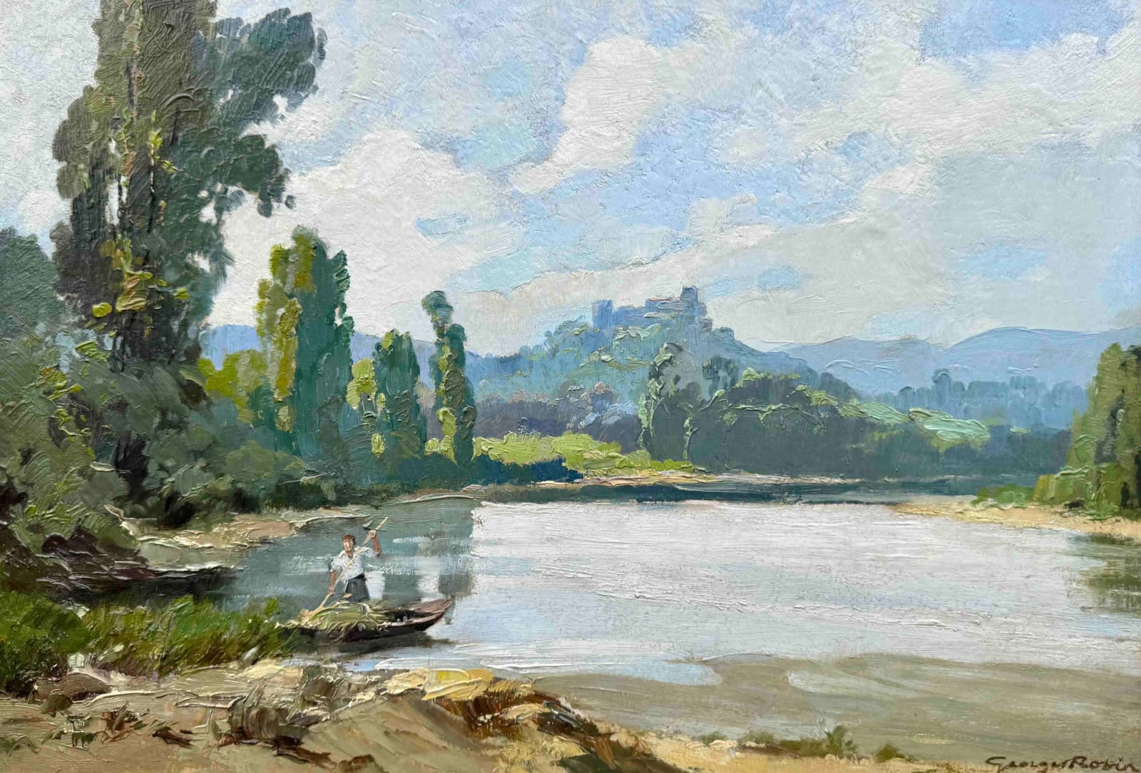Georges Charles Robin, Matin Sur La Dordogne vers Castelnaud, 1943