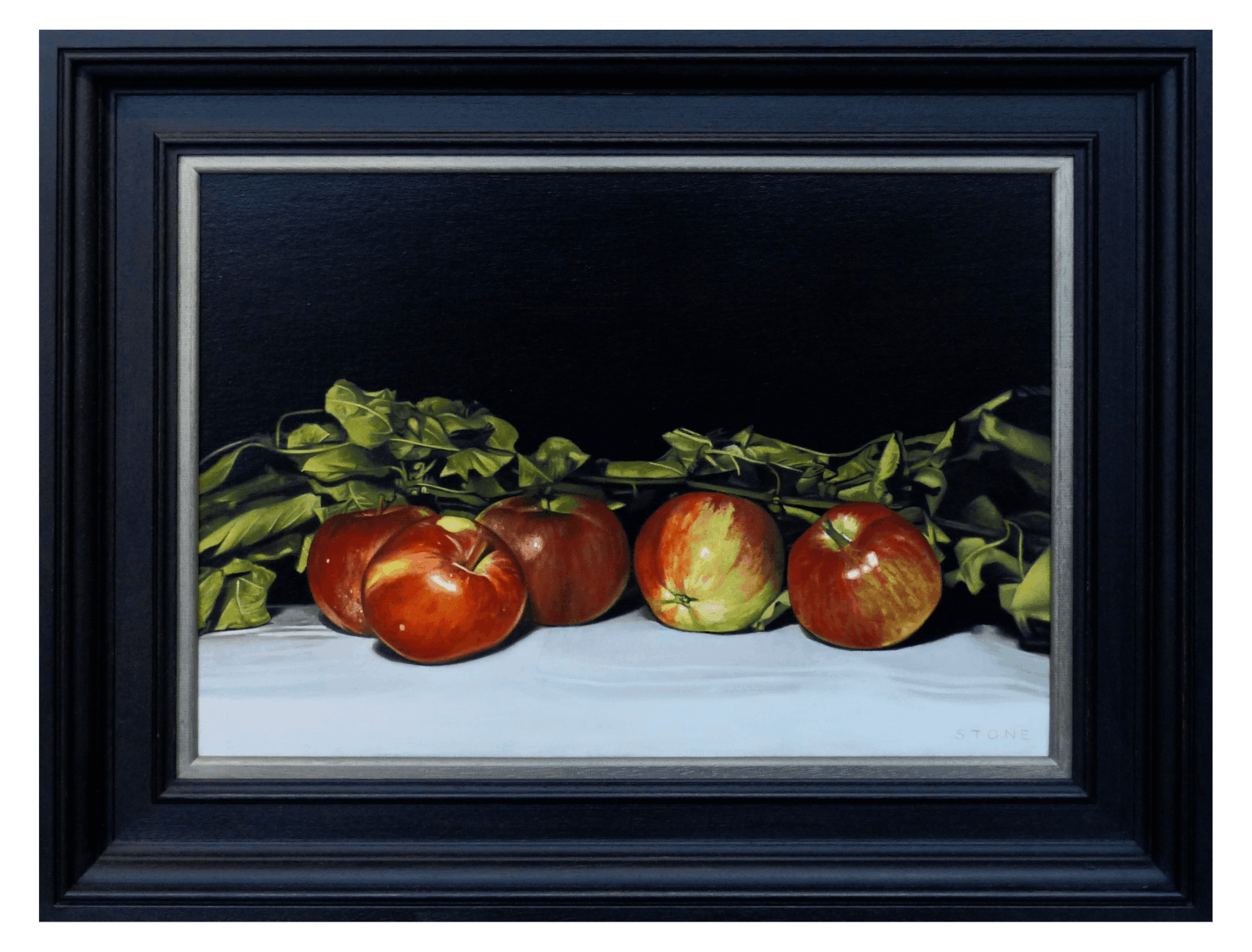 Paul Stone, Worcester Pearmains on White Linen