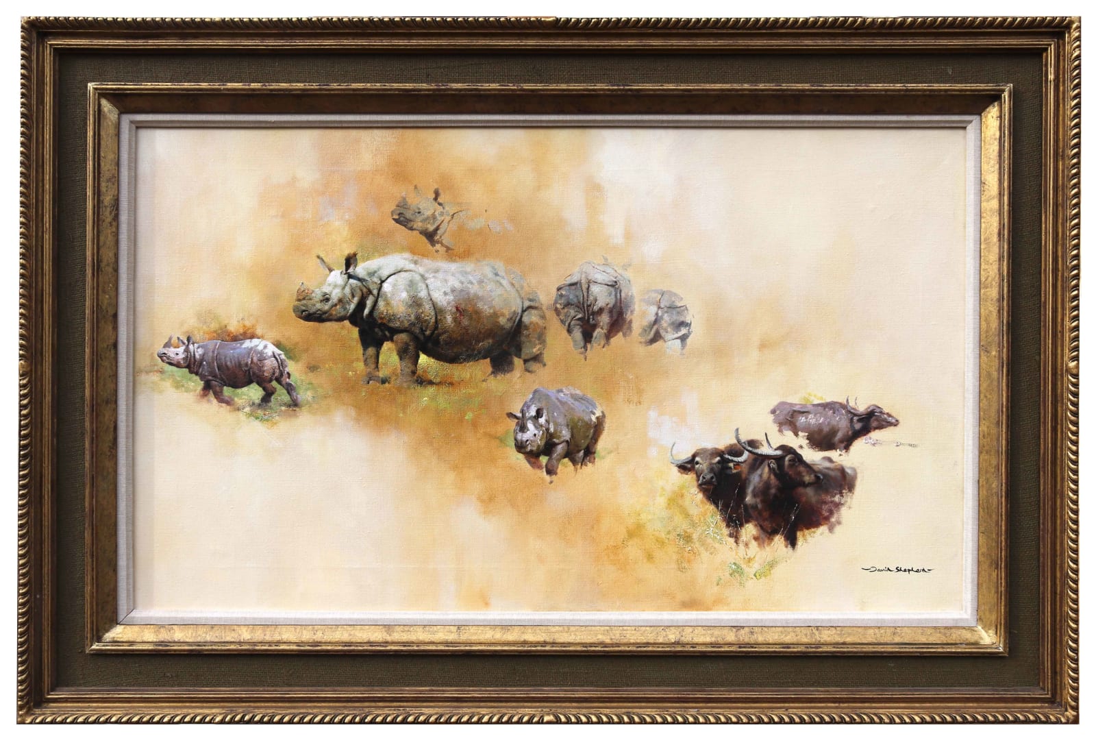 David Shepherd, Indian Rhino and Water Buffalo