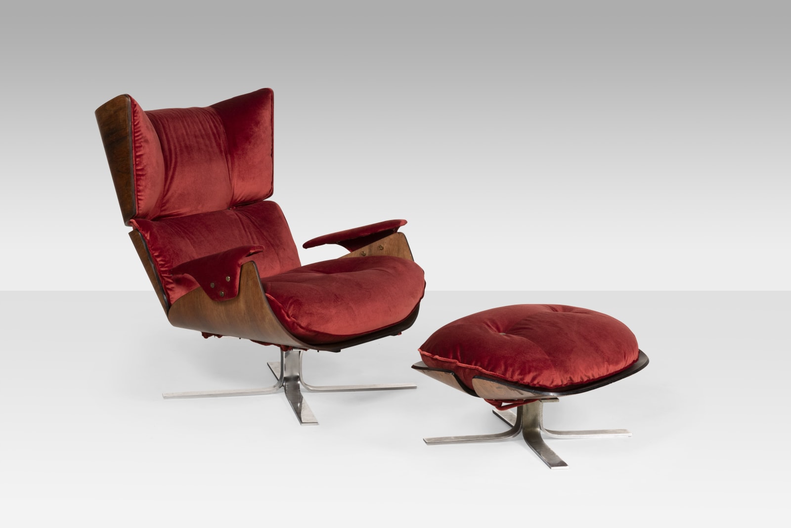 Jorge Zalszupin, 'Paulistana" lounge chair & ottoman, ca. 1960