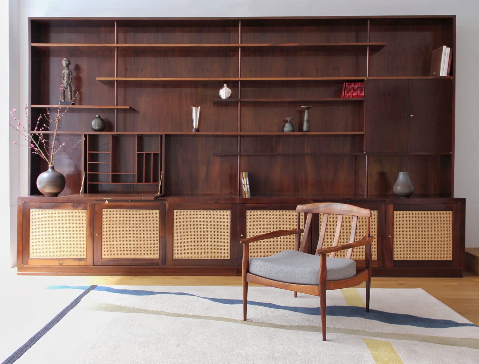 Joaquim Tenreiro, Unique Brazilian Bookcase, ca. 1960