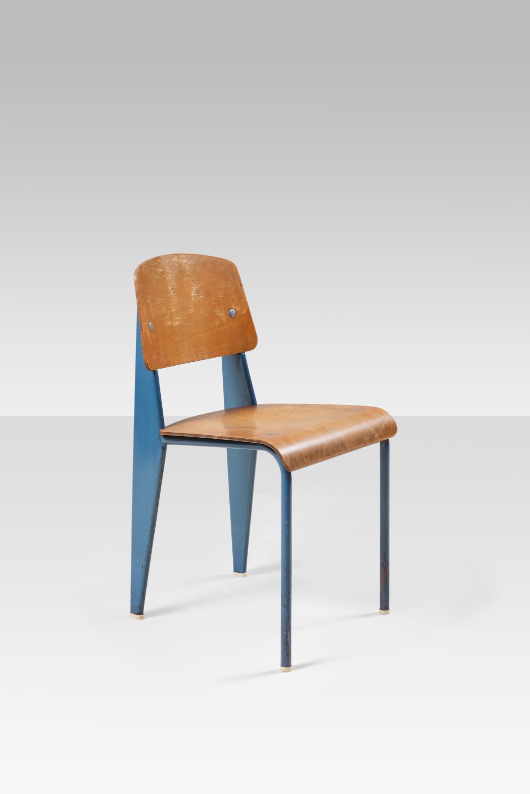 Jean Prouvé, Chaise Métropole N° 305 - blue, c. 1950
