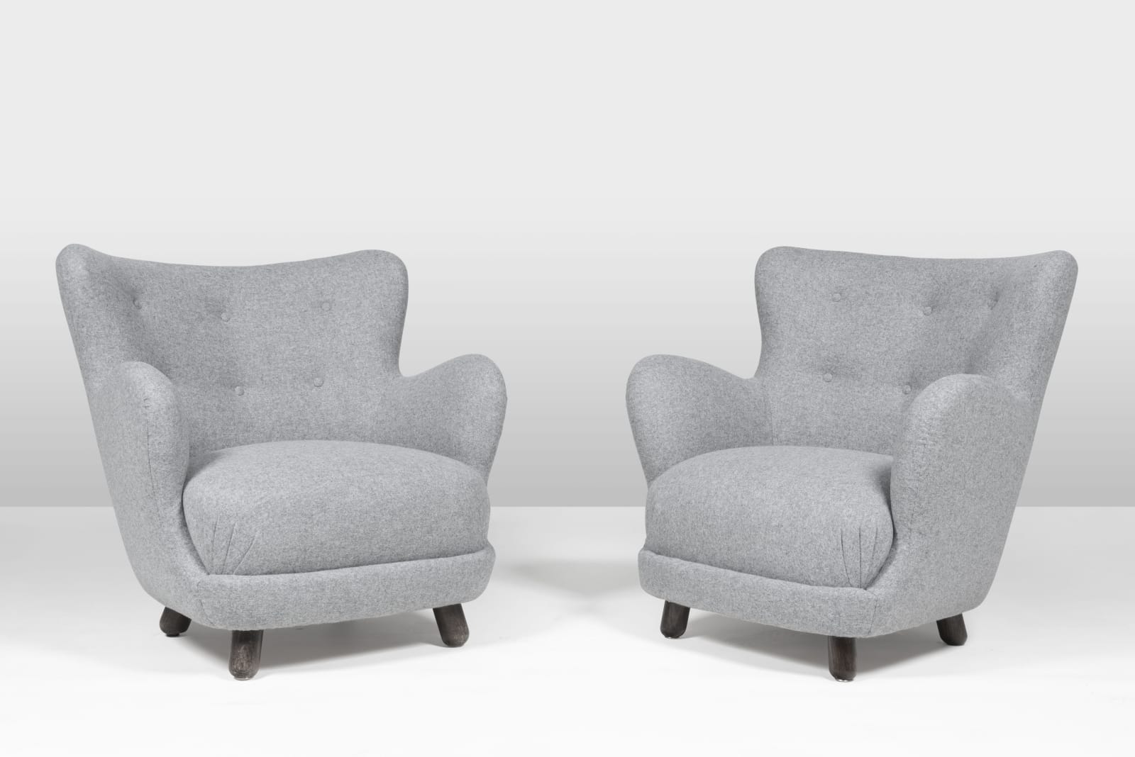 Hans Christian Hansen, Viggo S. Jørgensen, Pair of armchairs, 1936
