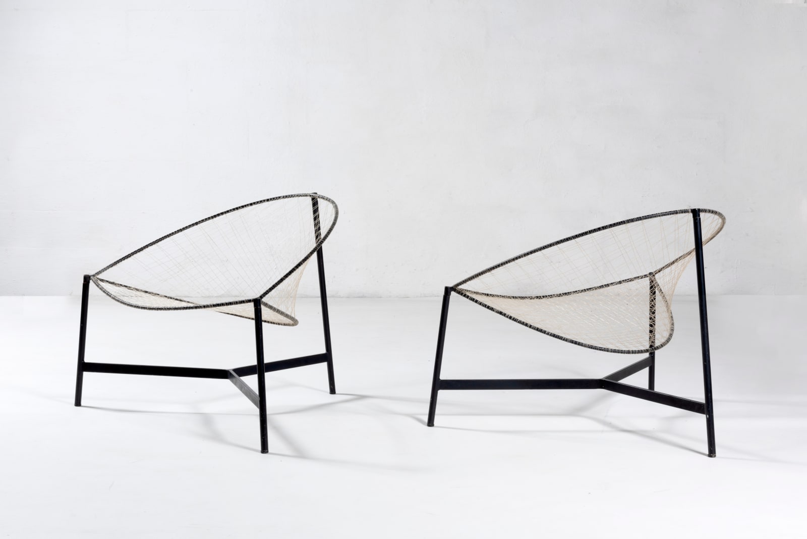 Luciano Grassi, Sergio Conti and Marisa Forlani, Pair of 'Cesto' chairs, 1953