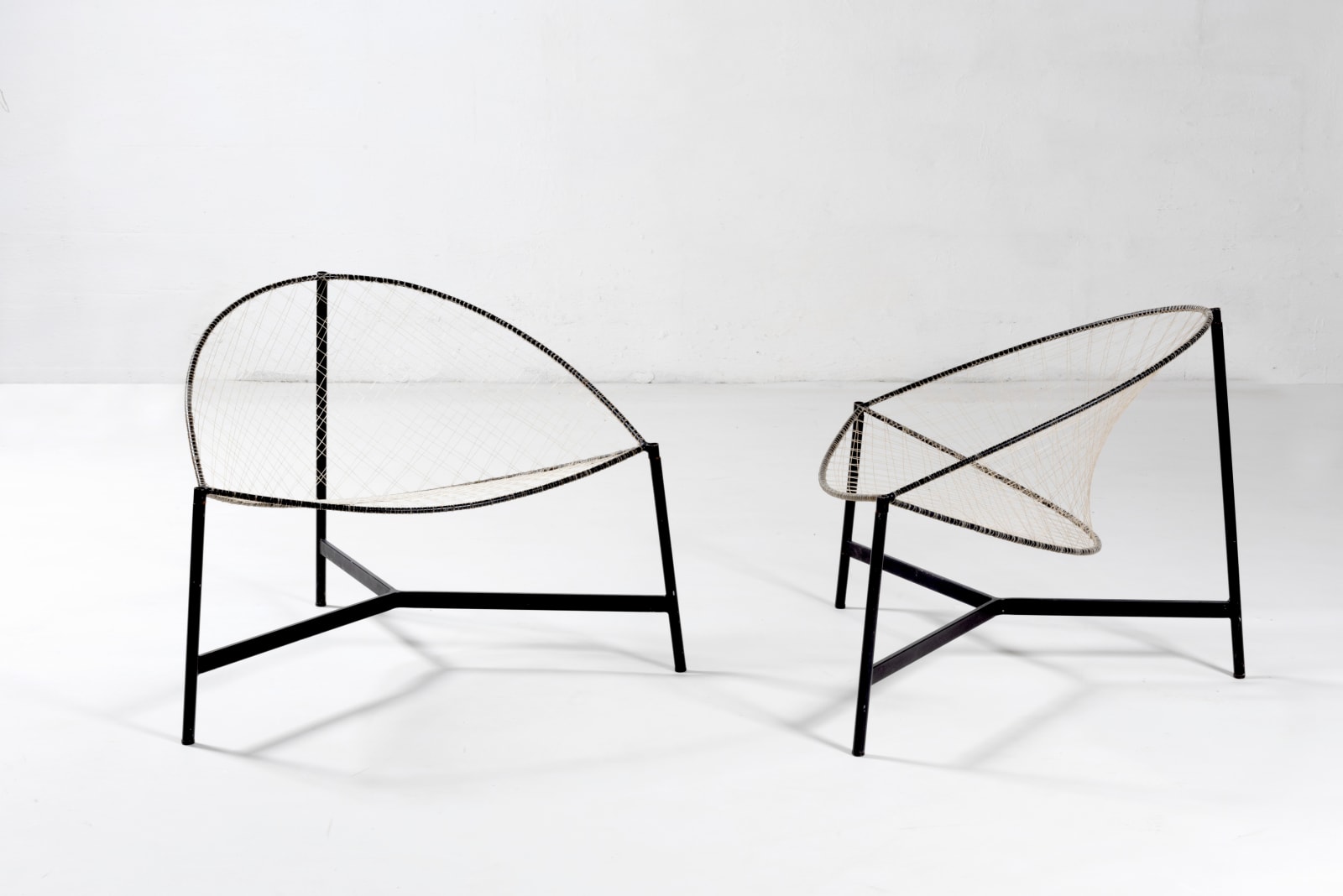 Luciano Grassi, Sergio Conti and Marisa Forlani, Pair of 'Cesto' chairs, 1953