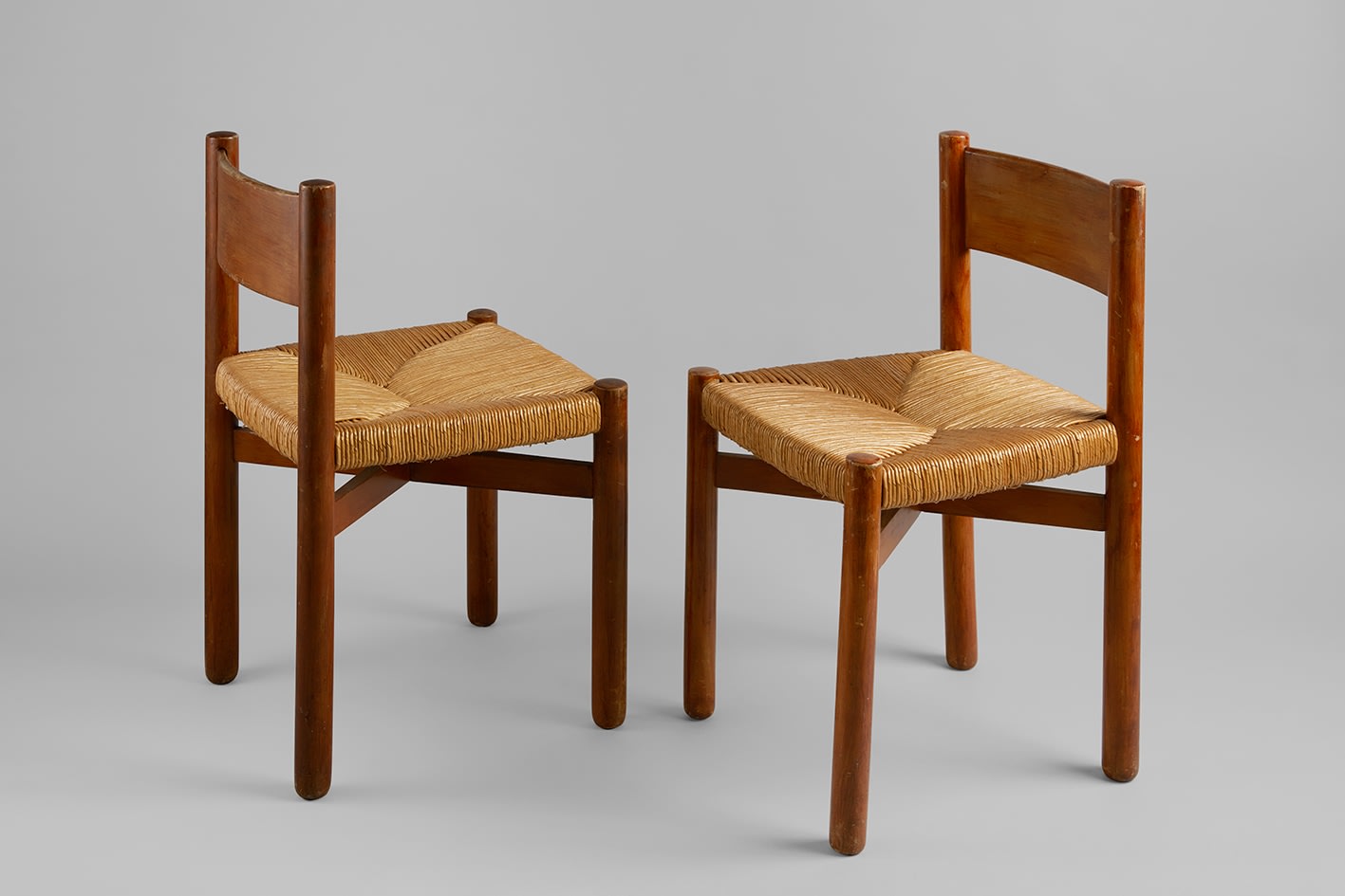 Charlotte Perriand, Two "Méribel" chairs, c. 1964