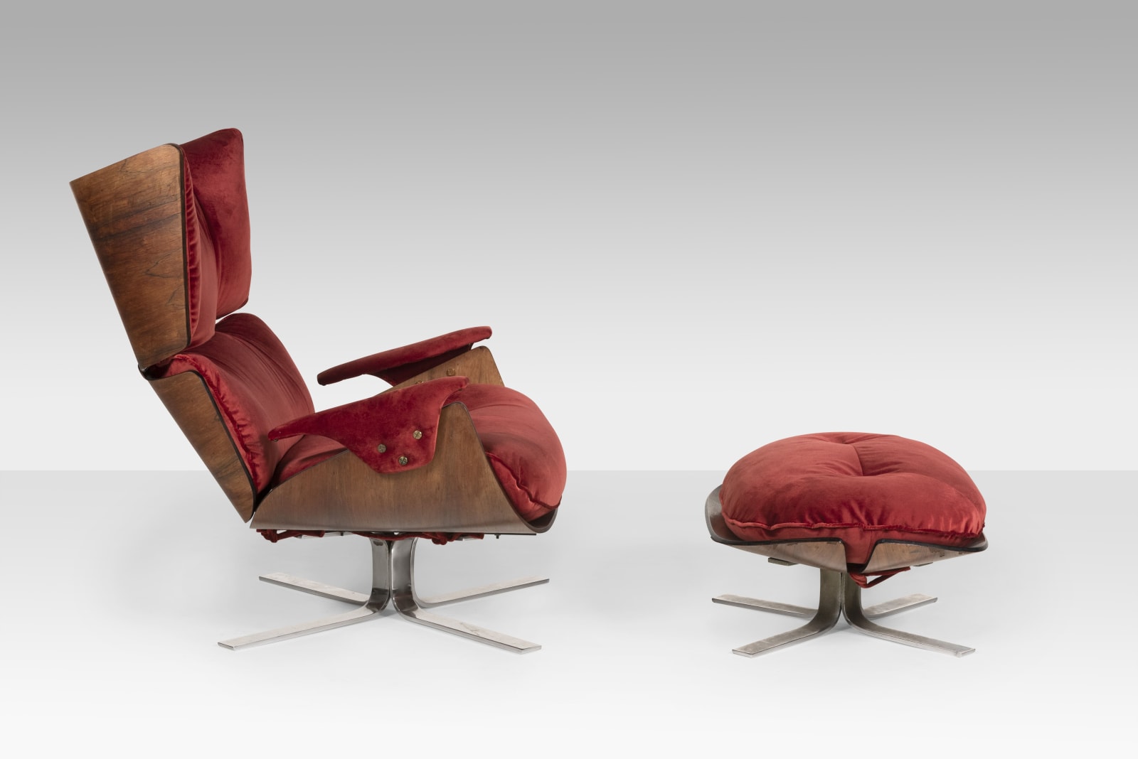 Jorge Zalszupin, 'Paulistana" lounge chair & ottoman, ca. 1960