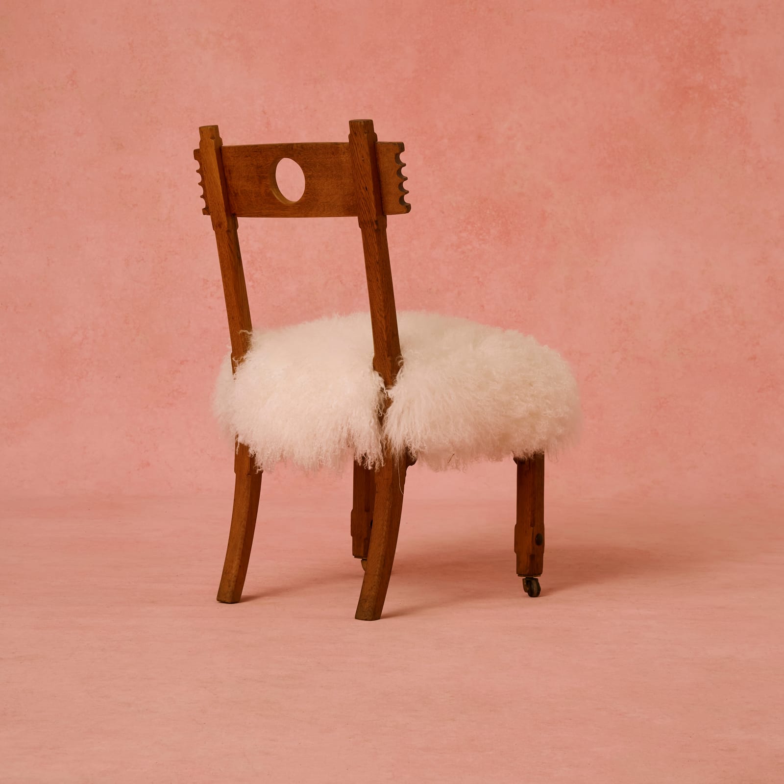 Archive, Wood Chair with Sheep Skin