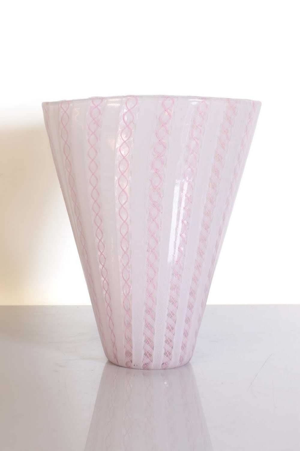 Accessories, Venini Zanfirico Flared Vase