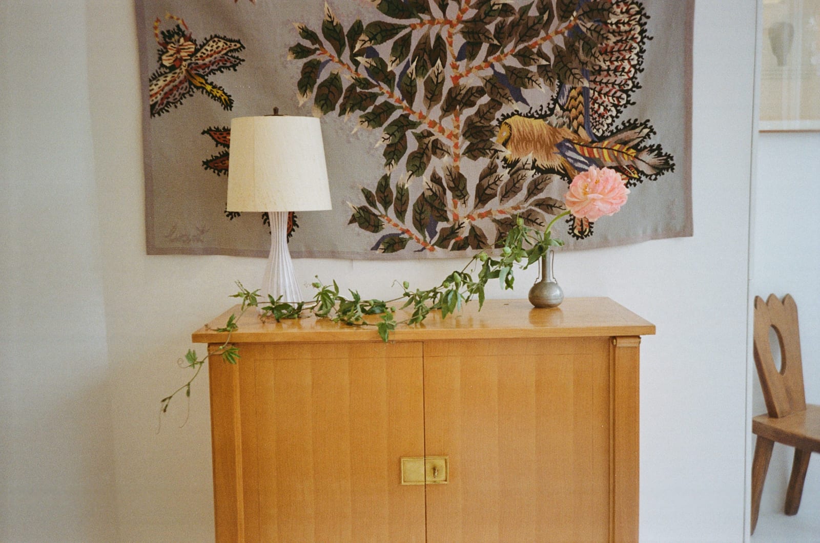 Lighting, Pink Reeded Venini Glass Table Lamps