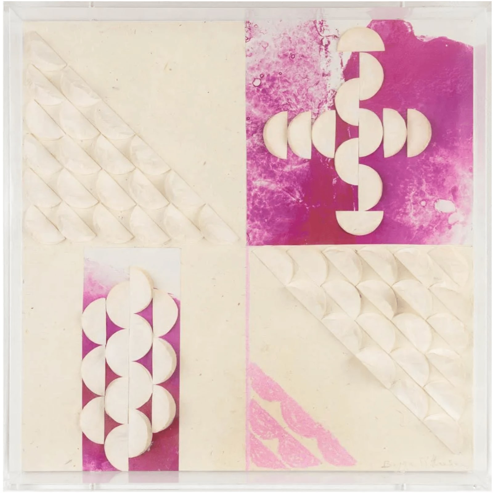 Art, 'Untitled' Pink Collage by Begga D'Haesse Niet