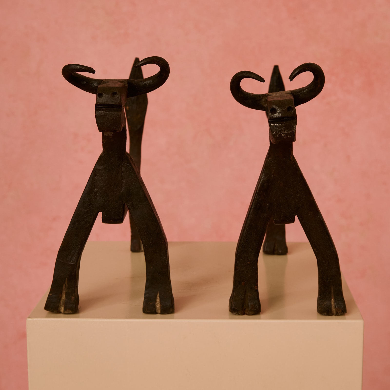 Archive, Pair Wrought Iron Andirons