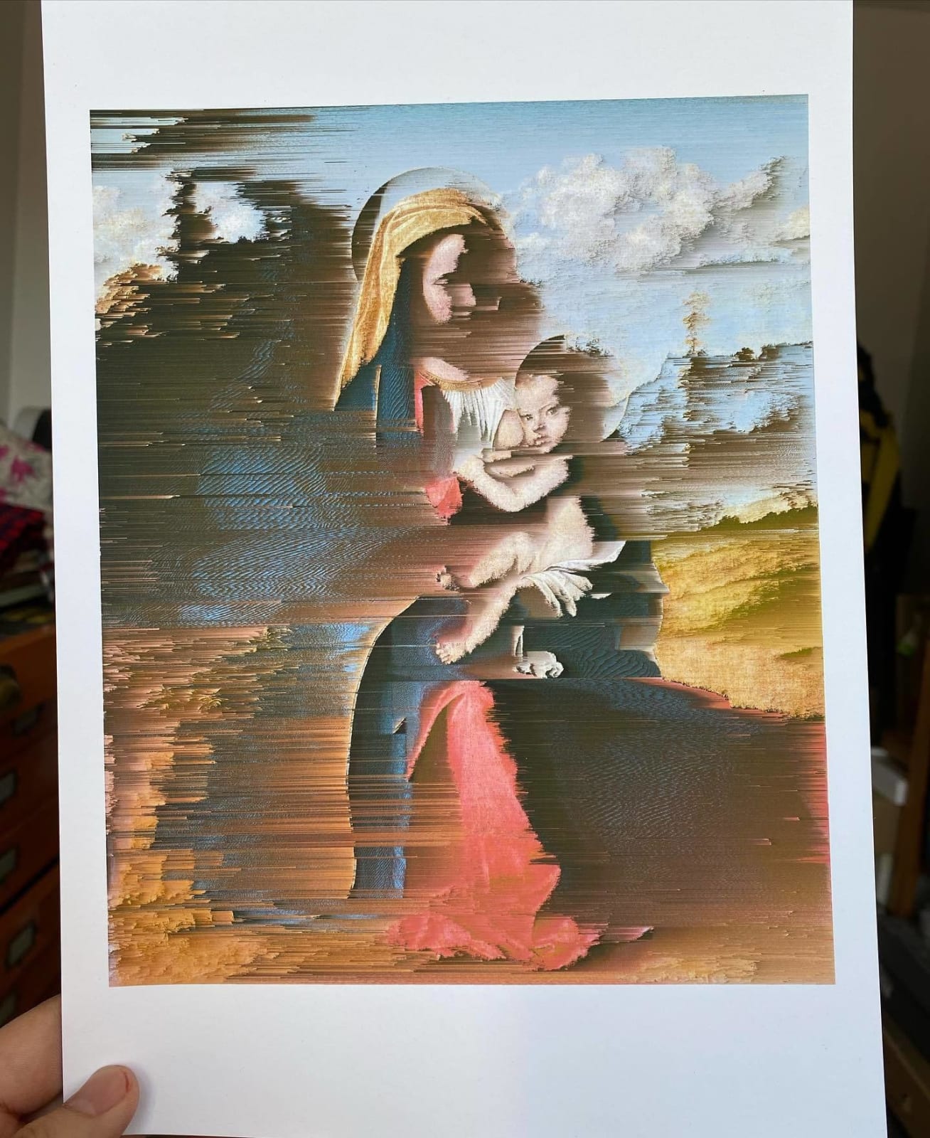 Gordon Cheung, Madonna and Child (after Giovanni Battista Cima da Conegliano, 1512-1517), 2020